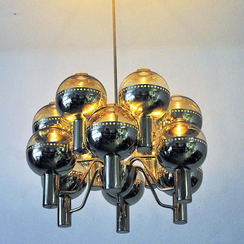 Scandinavian Modern Swedish Special Edition Patricia T372/12 Chandelier by Hans-Agne Jakobsson 1950s For Sale