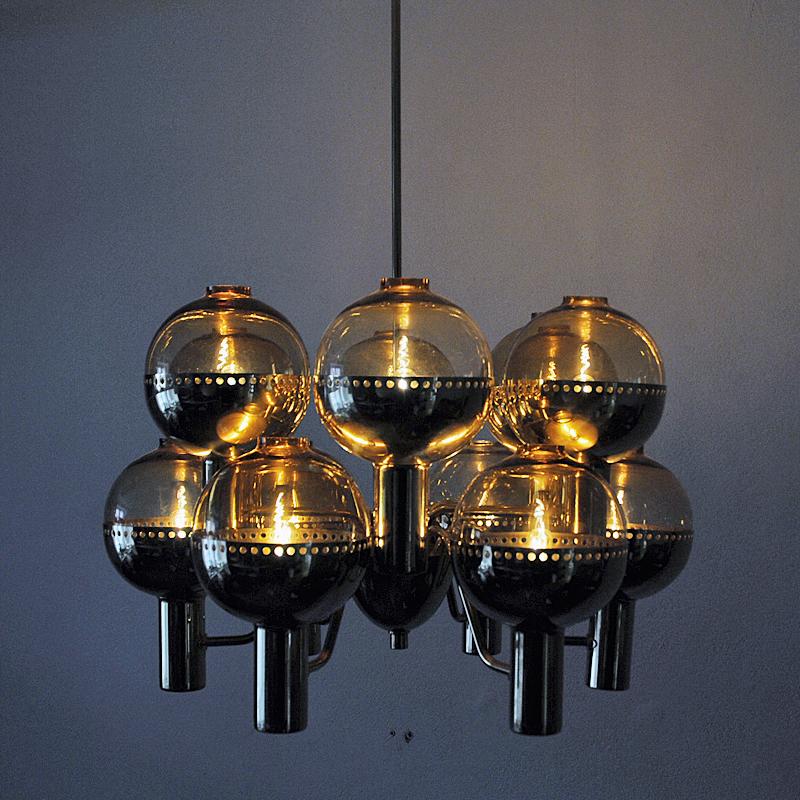 Mid-20th Century Swedish Special Edition Patricia T372/12 Chandelier by Hans-Agne Jakobsson 1950s For Sale