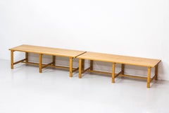 Bancs suédois en pin massif "Sportstuge" des années 1960, style Mid century