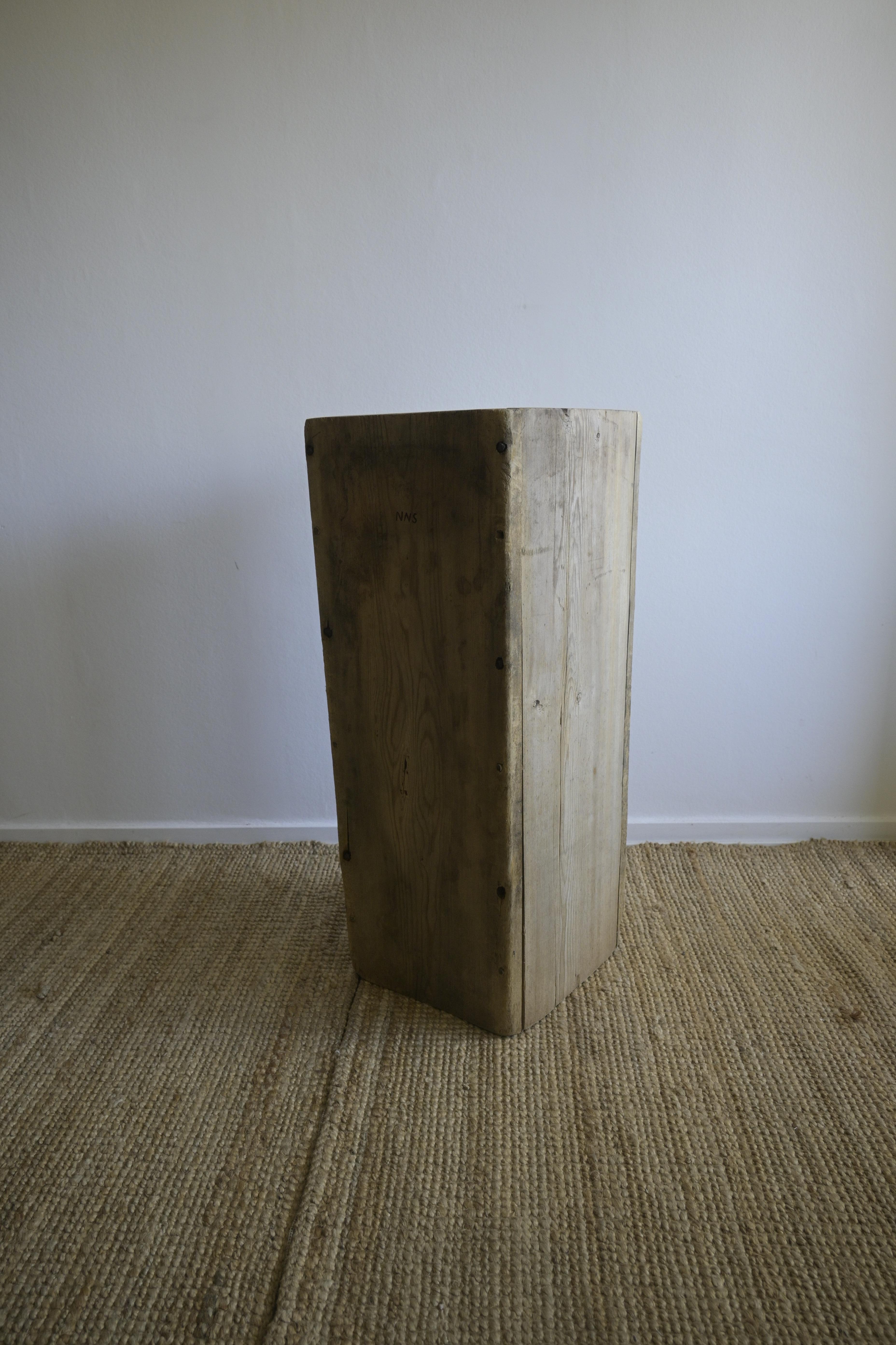 Pine Swedish square Barrel dated 1839 For Sale