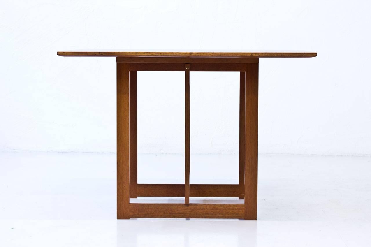 Mid-20th Century Swedish Square Coffee Table in Mahogany by Karl Andersson & Söner, 1950s
