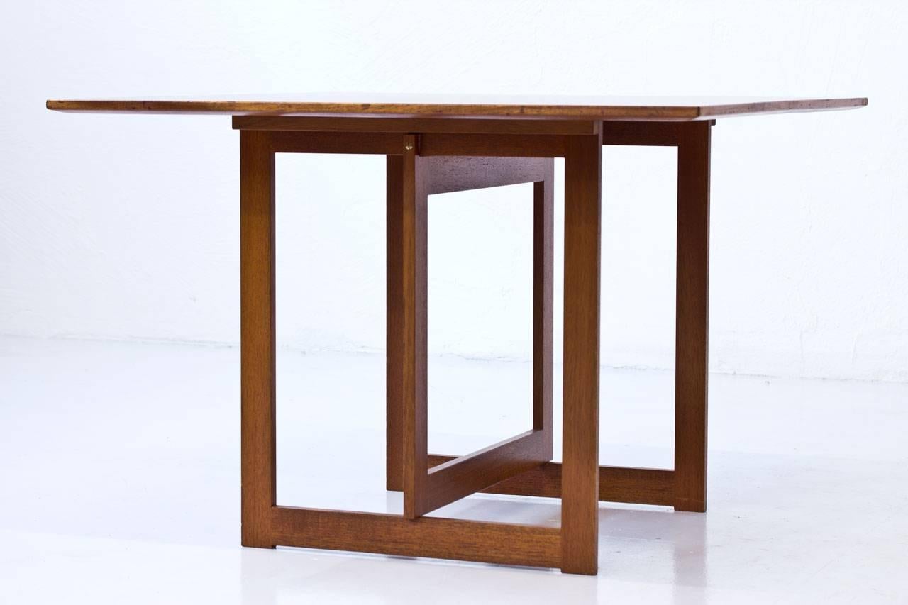 Swedish Square Coffee Table in Mahogany by Karl Andersson & Söner, 1950s 1