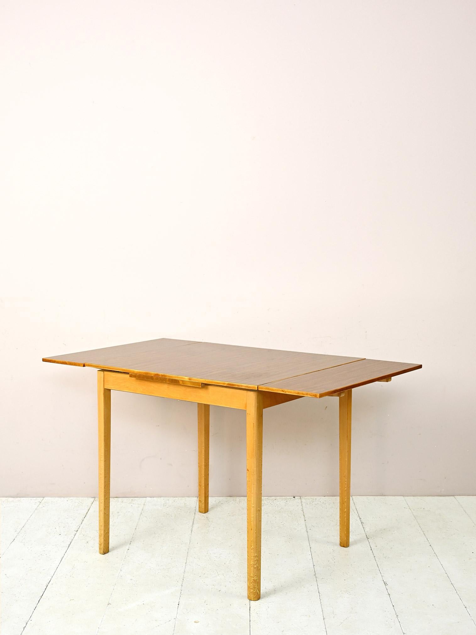 Scandinavian Modern Swedish Square Formica Table For Sale