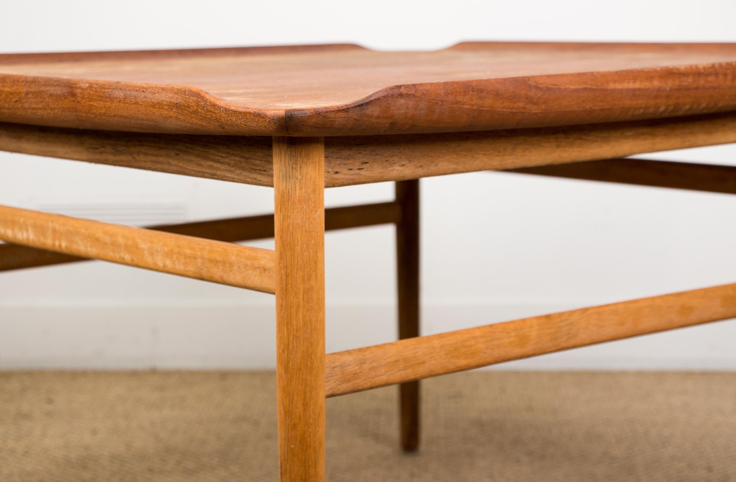 Mid-20th Century Swedish Square Teak Coffee Table by Folke Ohlsson for Tingstroms 1960 For Sale