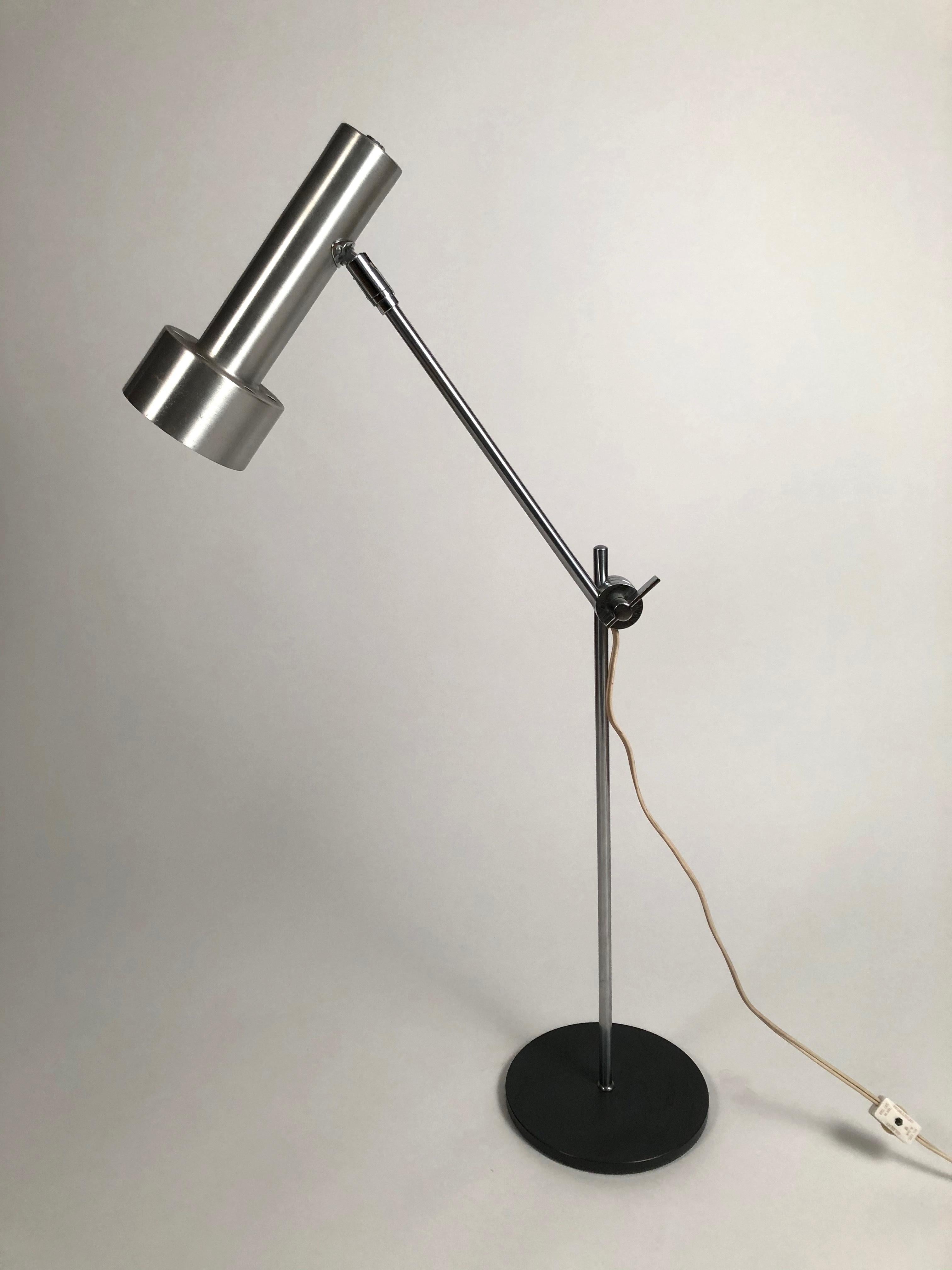 Swedish Steel Adjustable Height Desk Lamp, circa 1970s 5