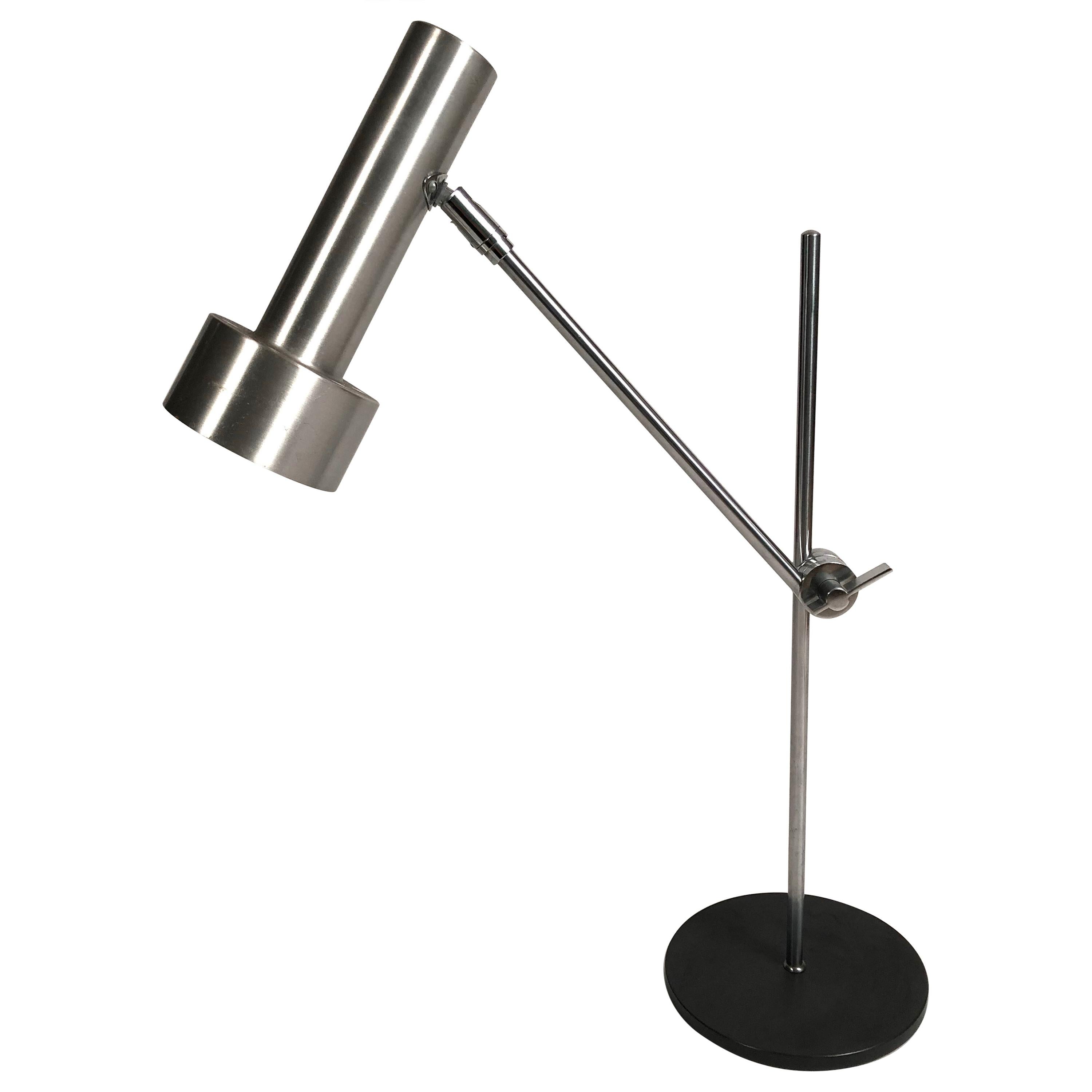 Swedish Steel Adjustable Height Desk Lamp, circa 1970s