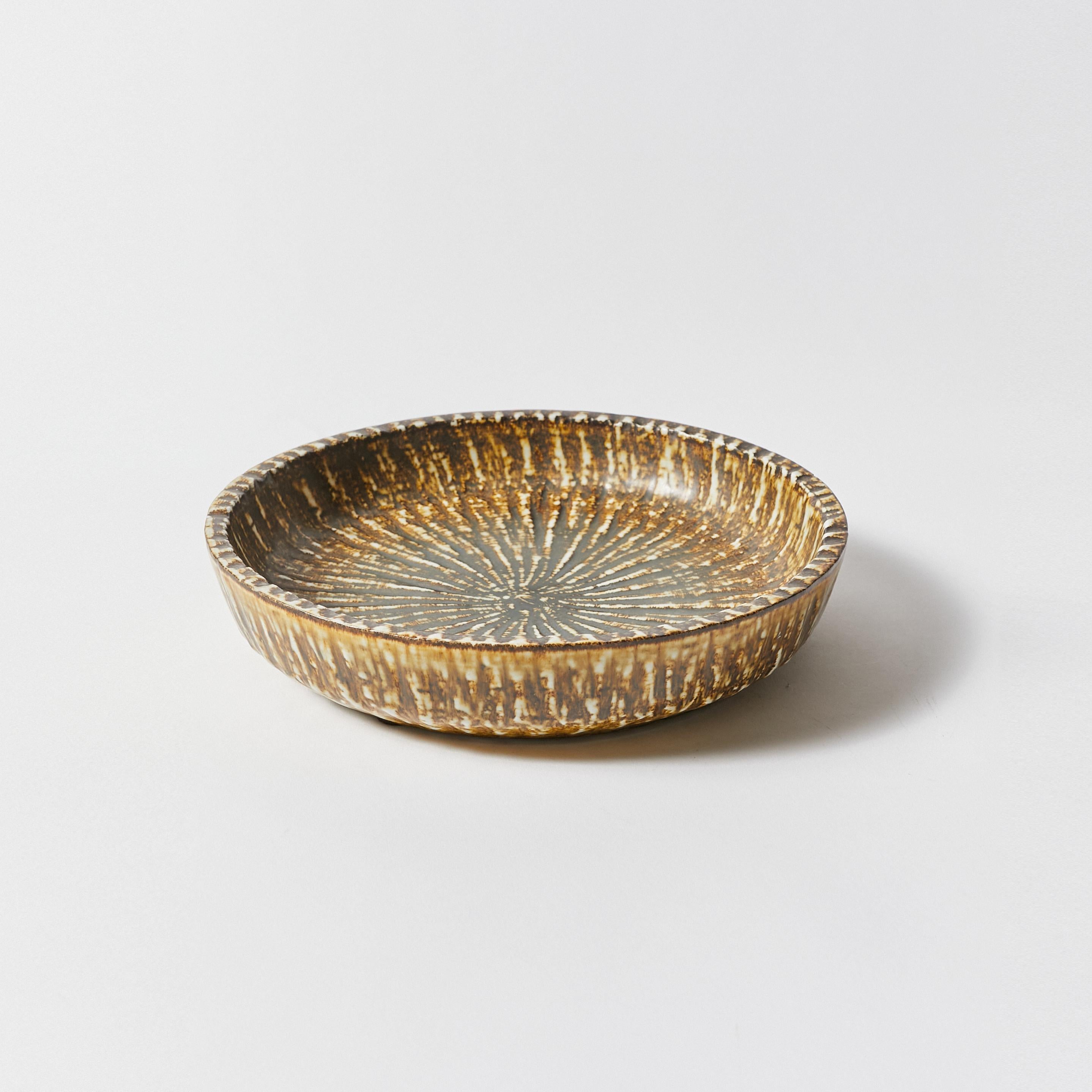 Mid-Century Modern Swedish Stoneware Bowl Tray by Gunnar Nylund for Rörstrand