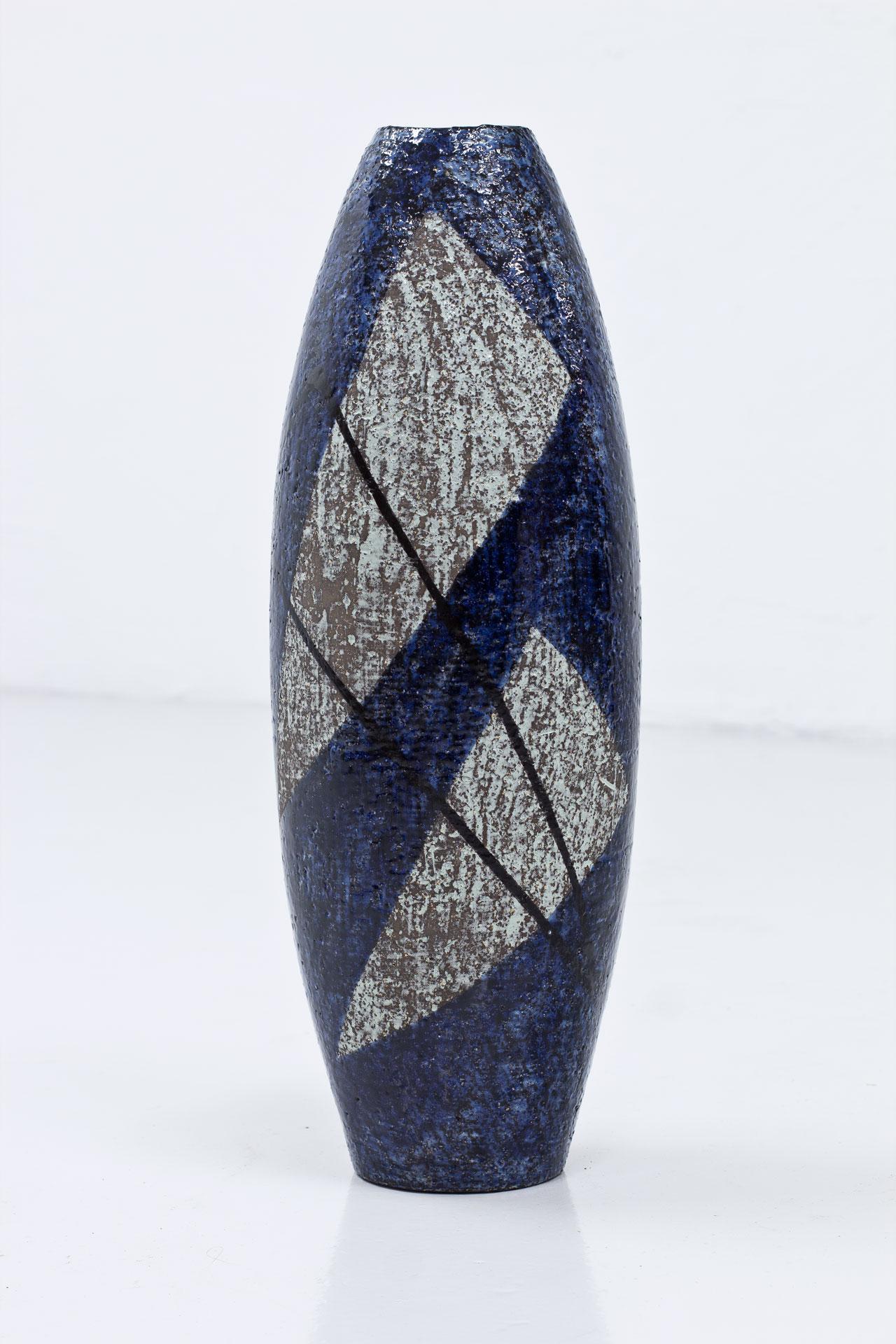 Scandinavian Modern Swedish Stoneware Floor Vase by Ingrid Atterberg, 1950s
