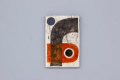 Scandinavian Modern Ceramic Wall Plaque by Mari Simmulson