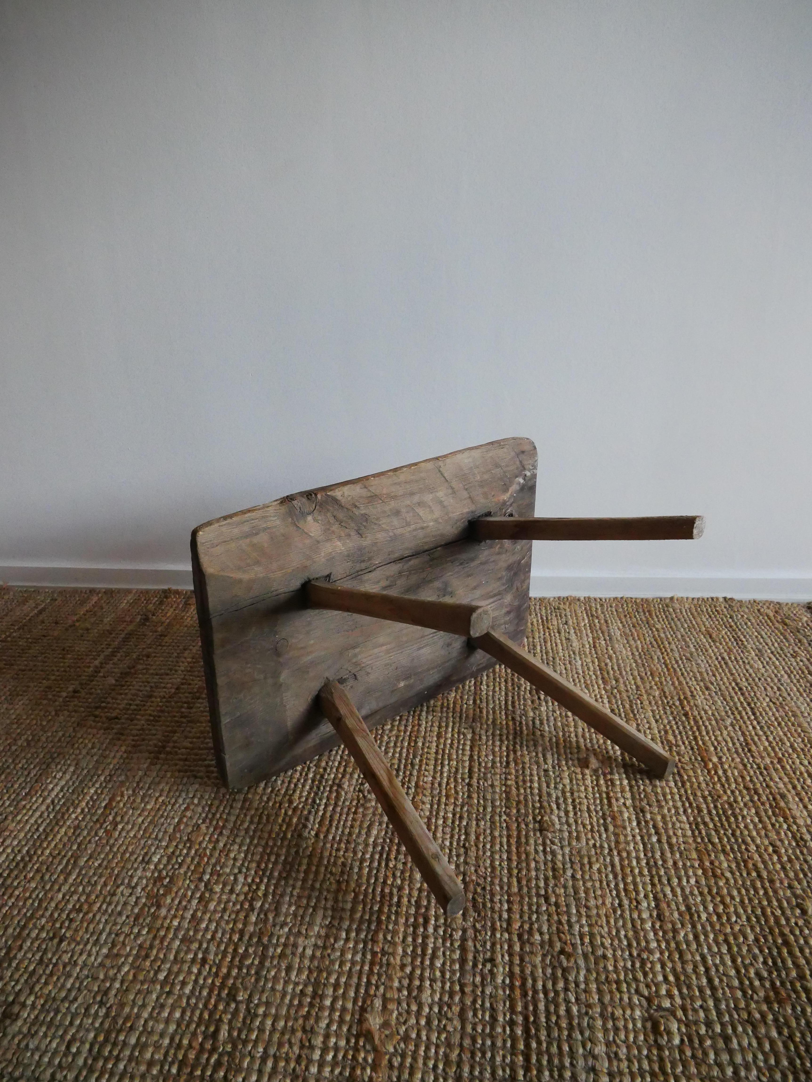 Swedish stool/bench or perfect as a small sidetable in Pine 1828's For Sale 6