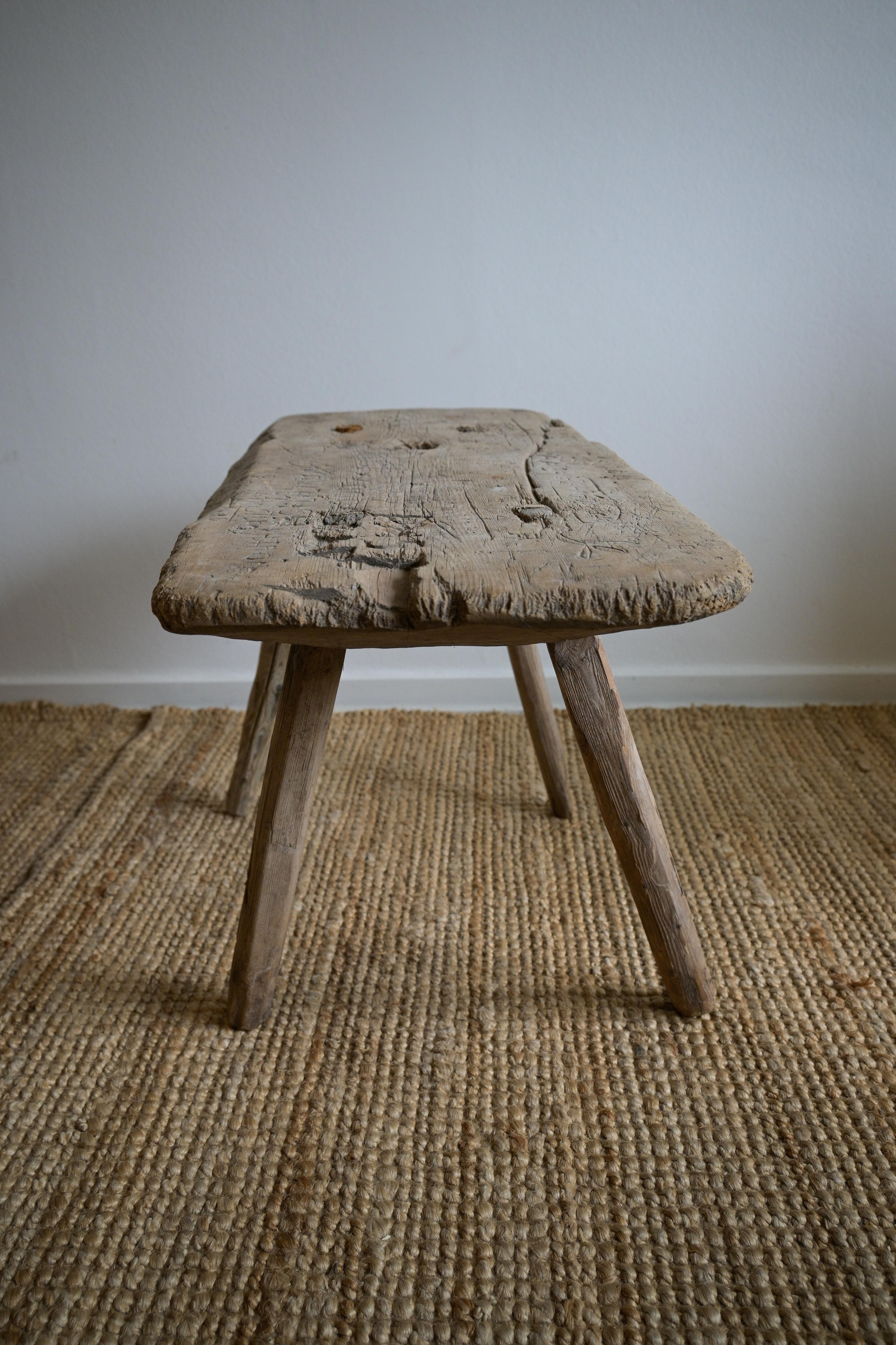 Swedish Stool dated 1815 For Sale 8