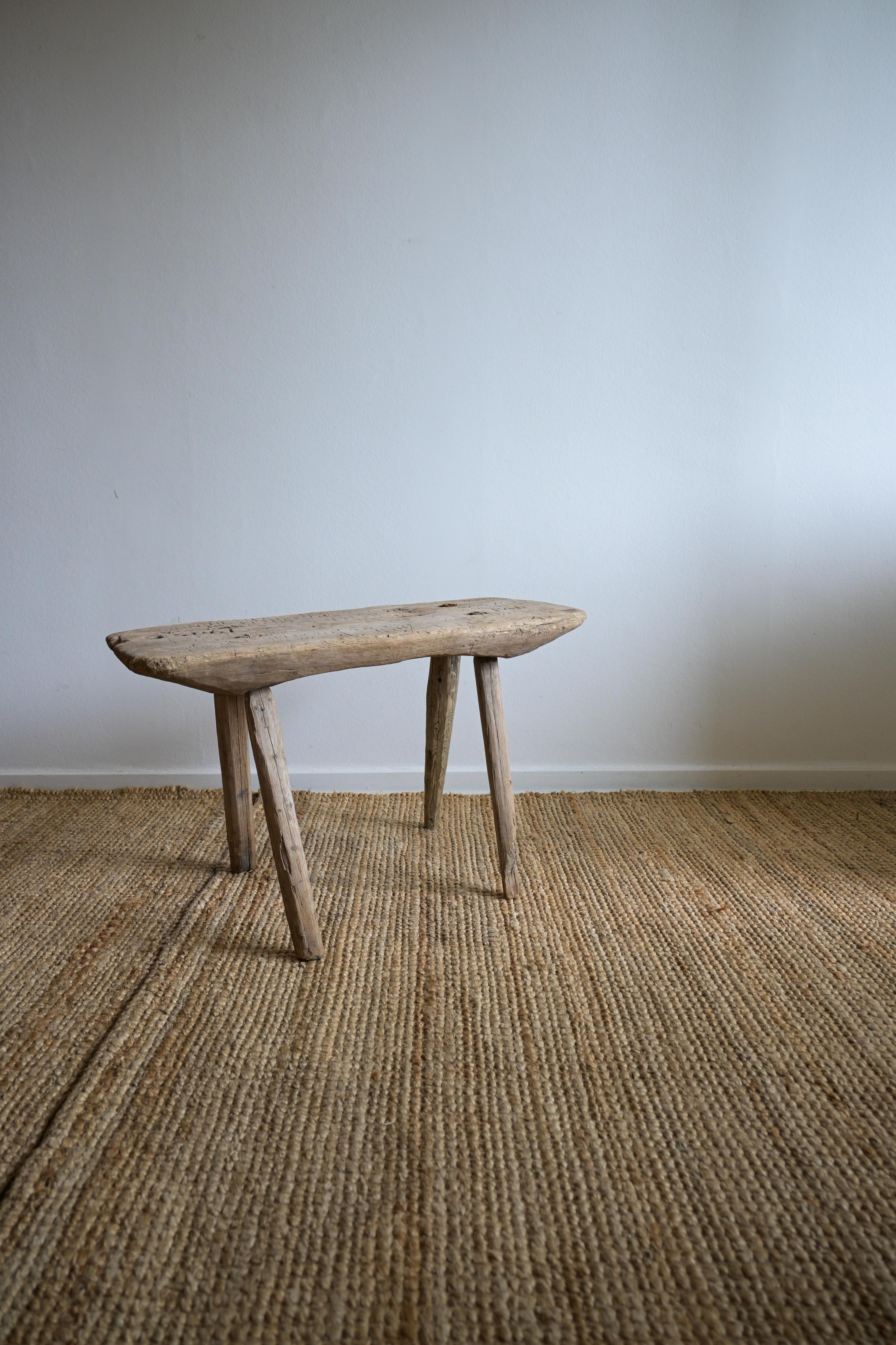 Scandinavian Modern Swedish Stool dated 1815 For Sale