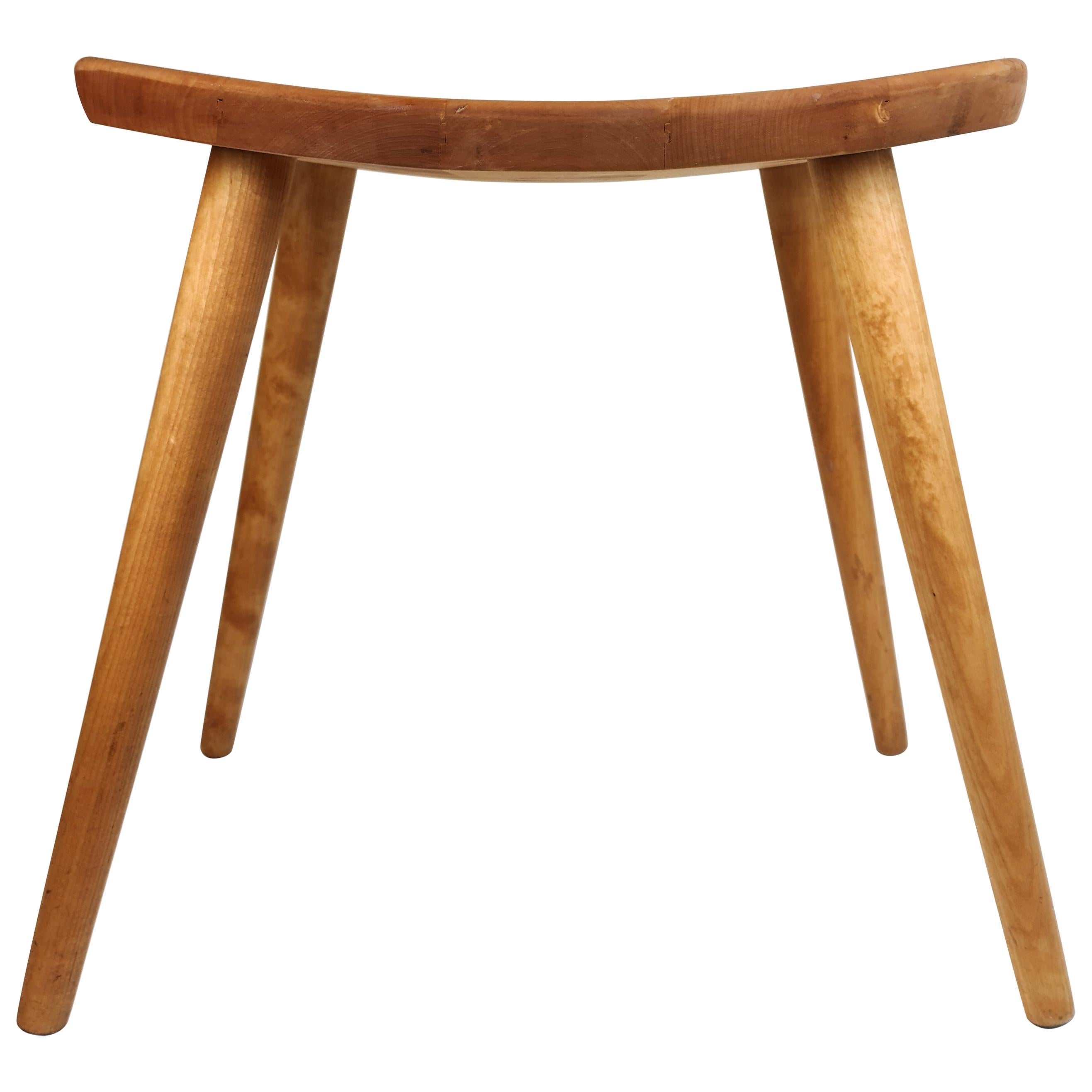 Swedish Stool in Birch, Yngve Ekström "Palle" 1970s