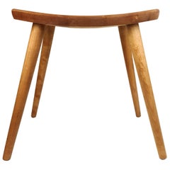 Swedish Stool in Birch, Yngve Ekström "Palle" 1970s