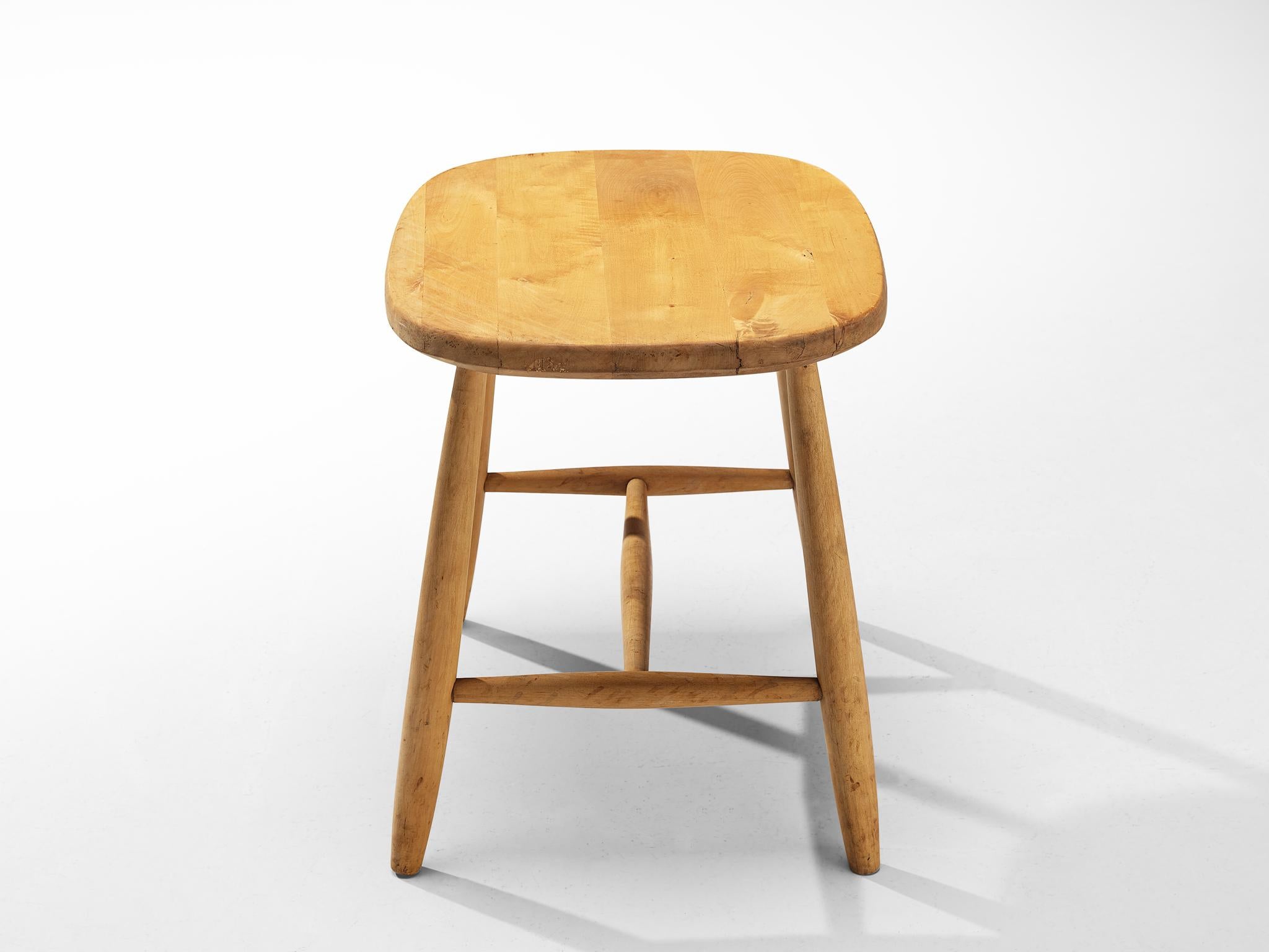 Swedish Stool in Maple  For Sale 1