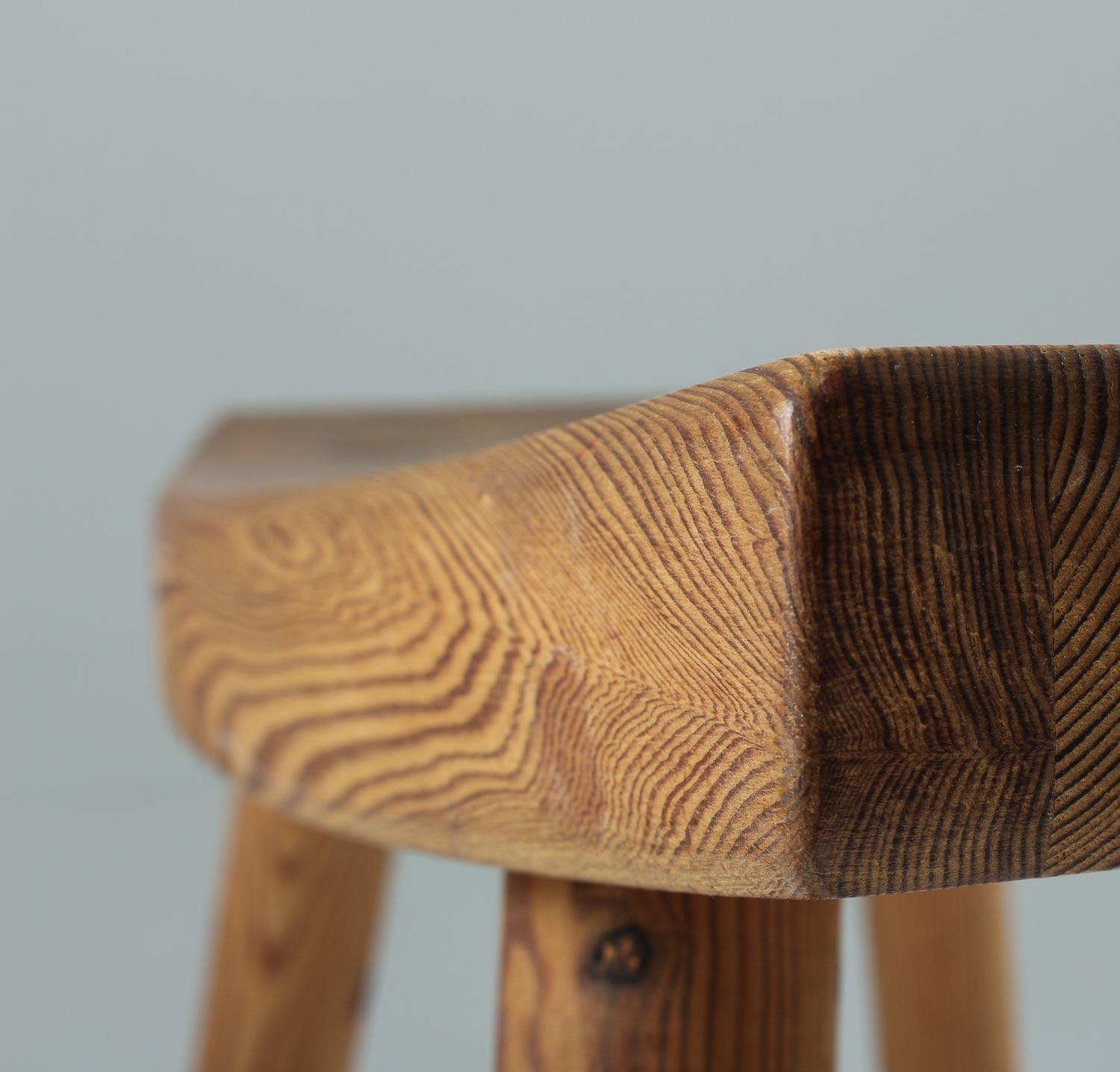 20th Century Swedish Stool in Pine, 1940s