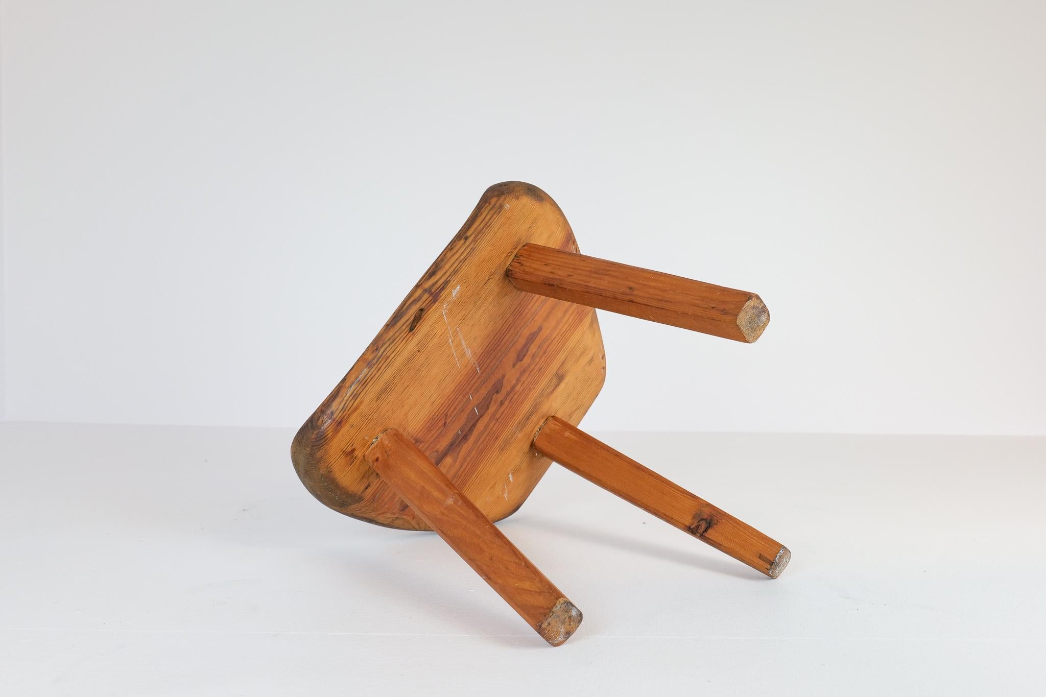 Swedish Stool in Pine, 1960s For Sale 11