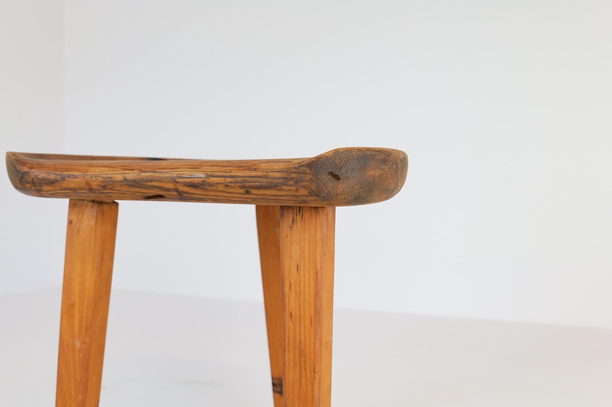 Swedish Stool in Pine, 1960s For Sale 13