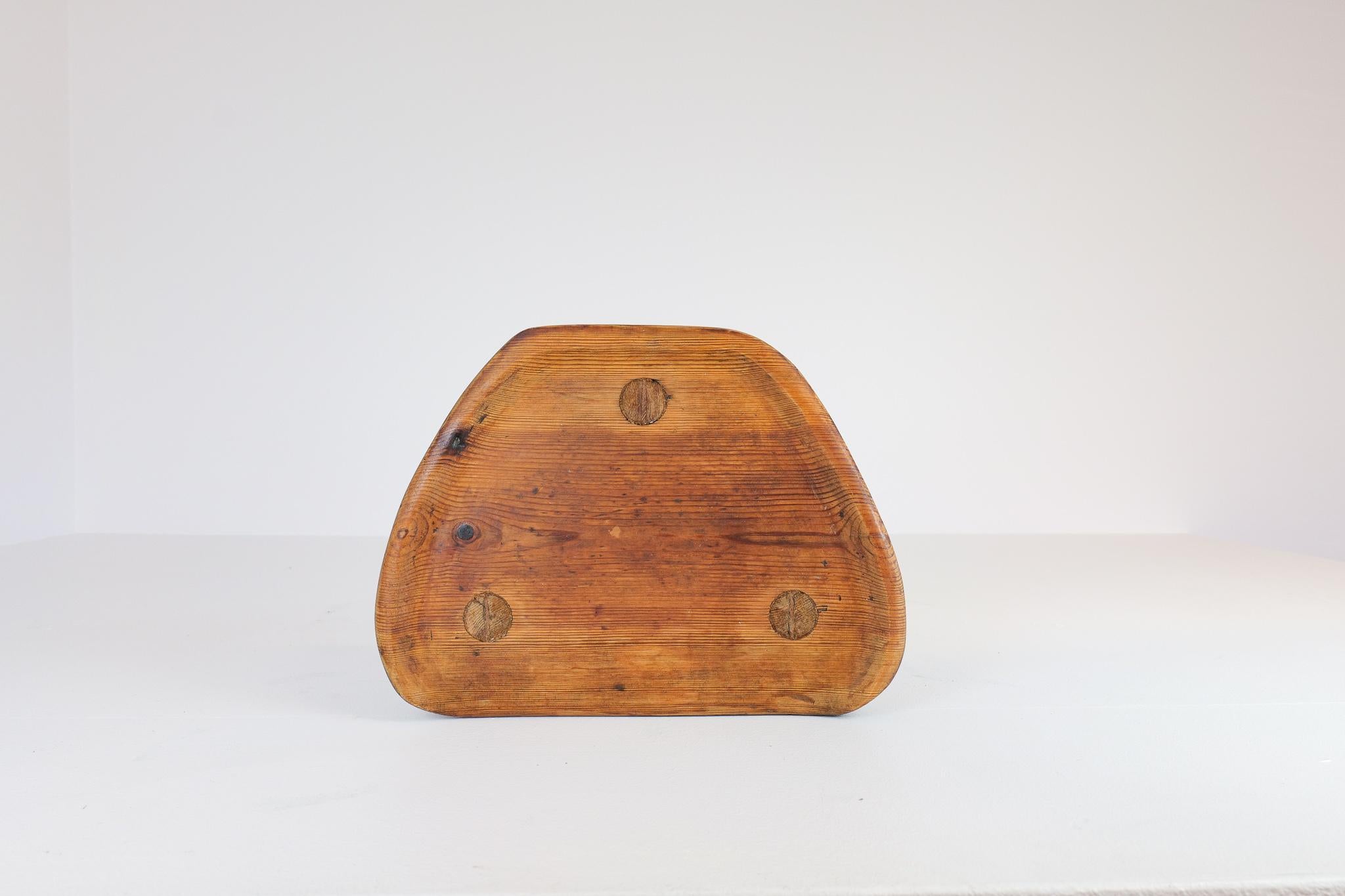 Swedish Stool in Pine, 1960s For Sale 14