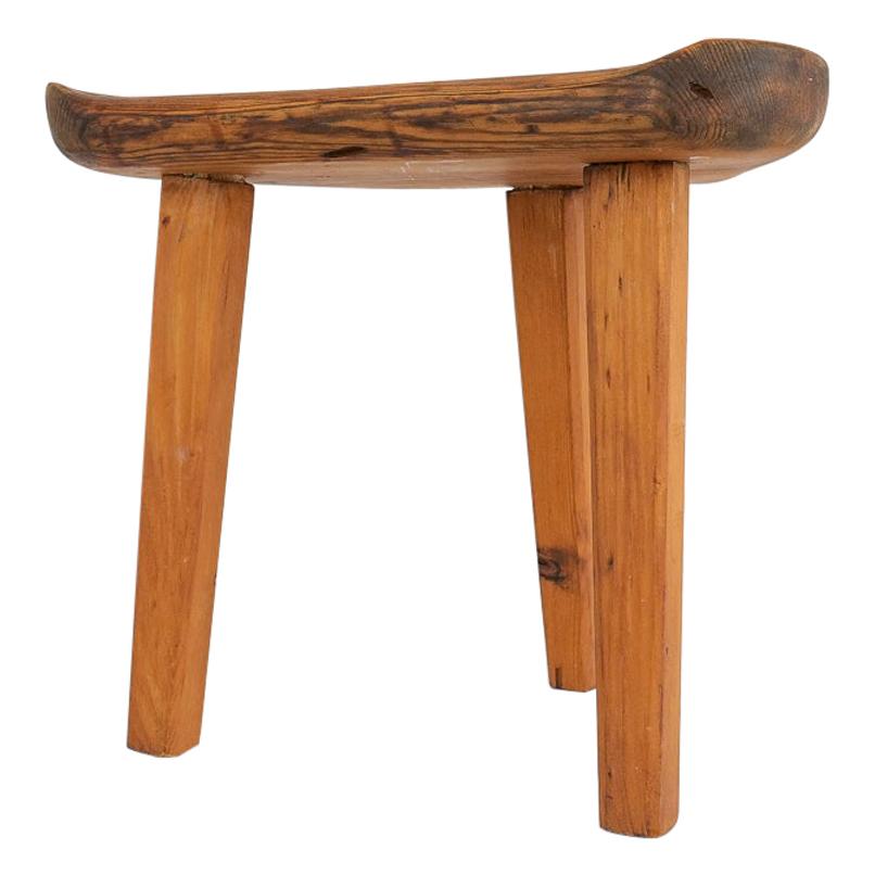 Swedish Stool in Pine, 1960s For Sale