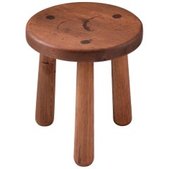 Swedish Stool in Pine, Model "Utö" by Axel Einar Hjorth