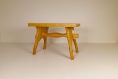 Taburete Sueco en Pino con Tapa de Grano , 1970s