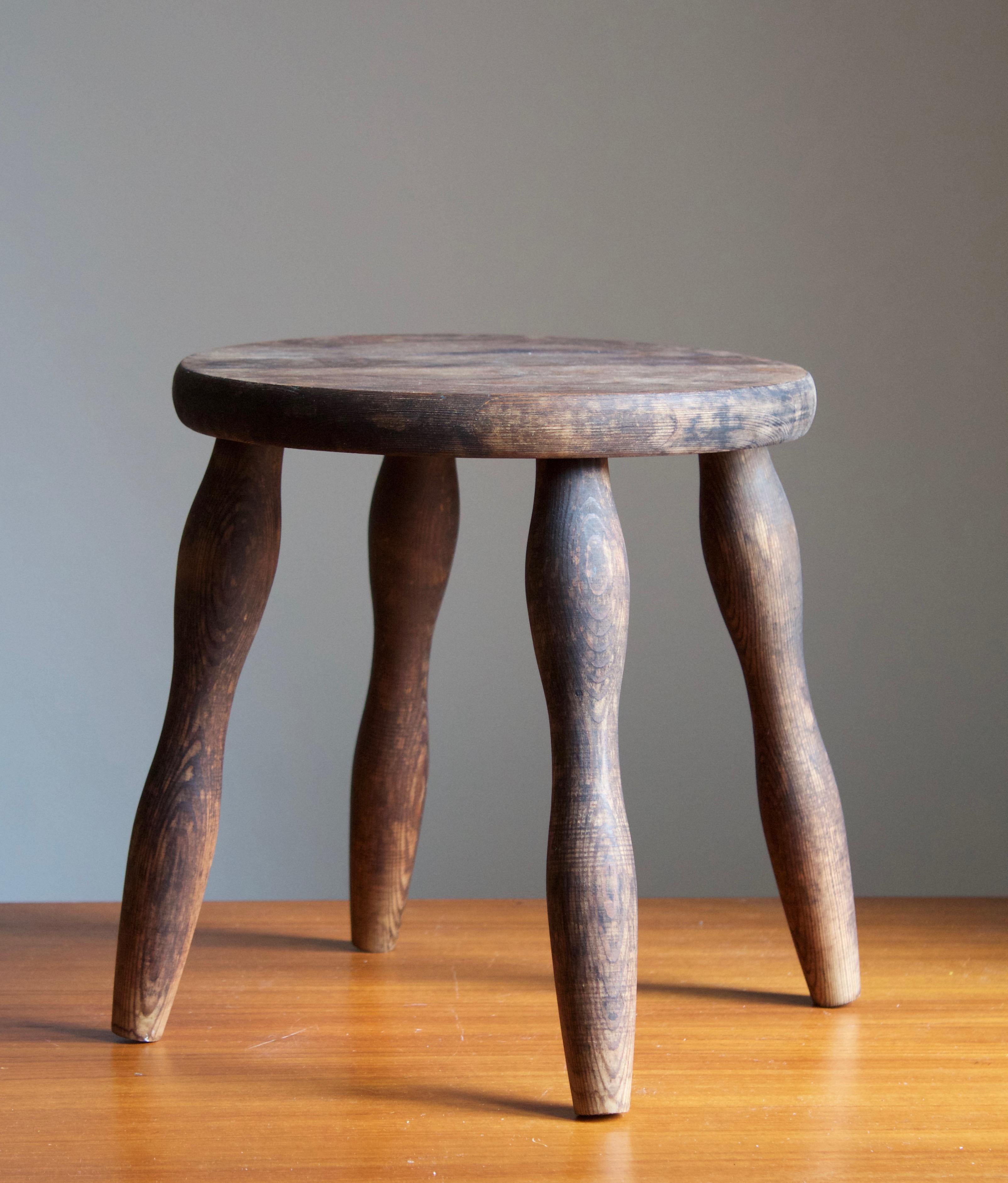 A Minimalist stool. Maker unknown. Sweden, c. 1940s.