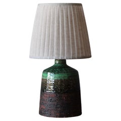 Swedish Studio Potter, Table Lamp, Semi Glazed Stoneware, Sweden, 1960s
