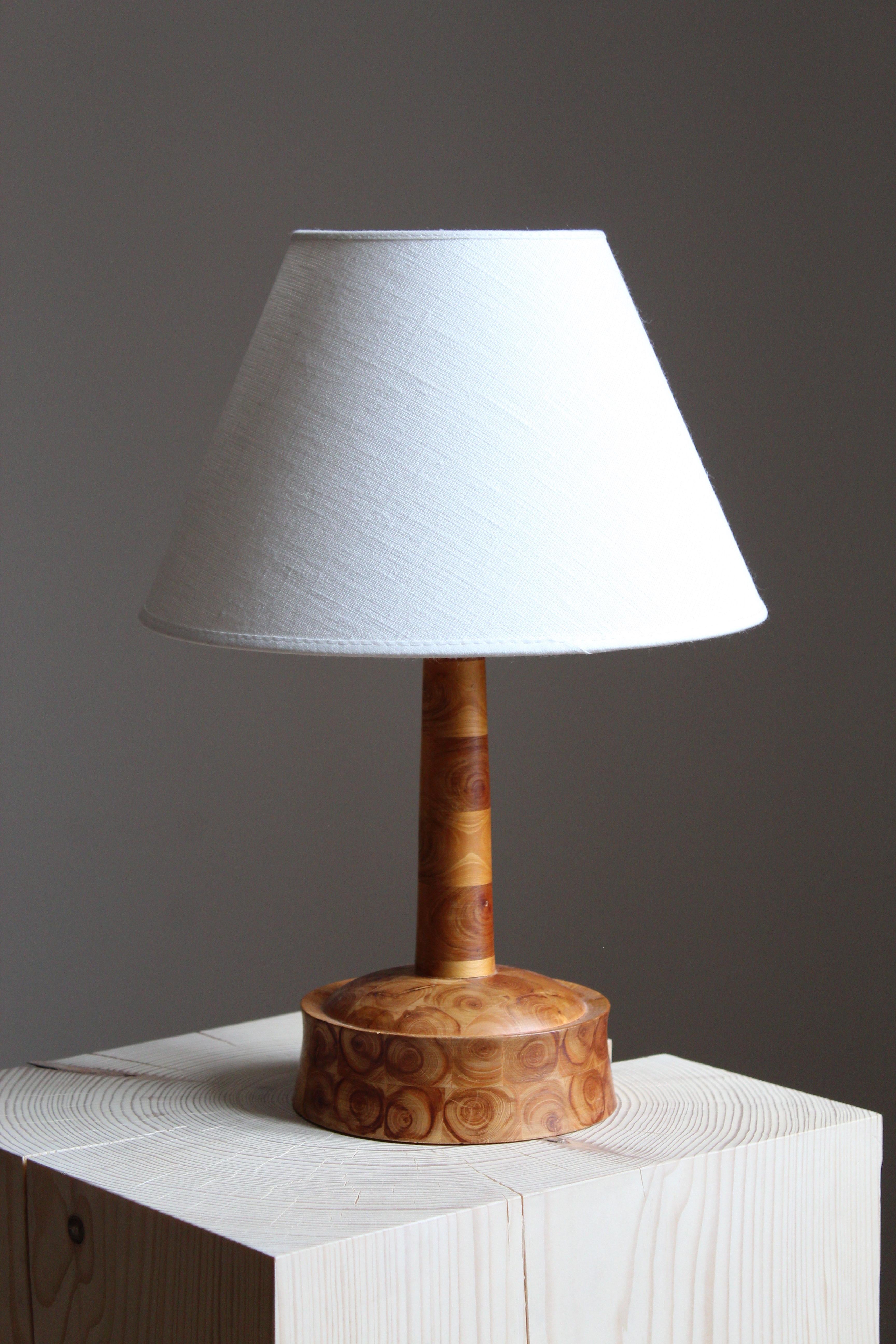 A small table lamp. Designed and produced in Sweden, c. 1970s. Signed 