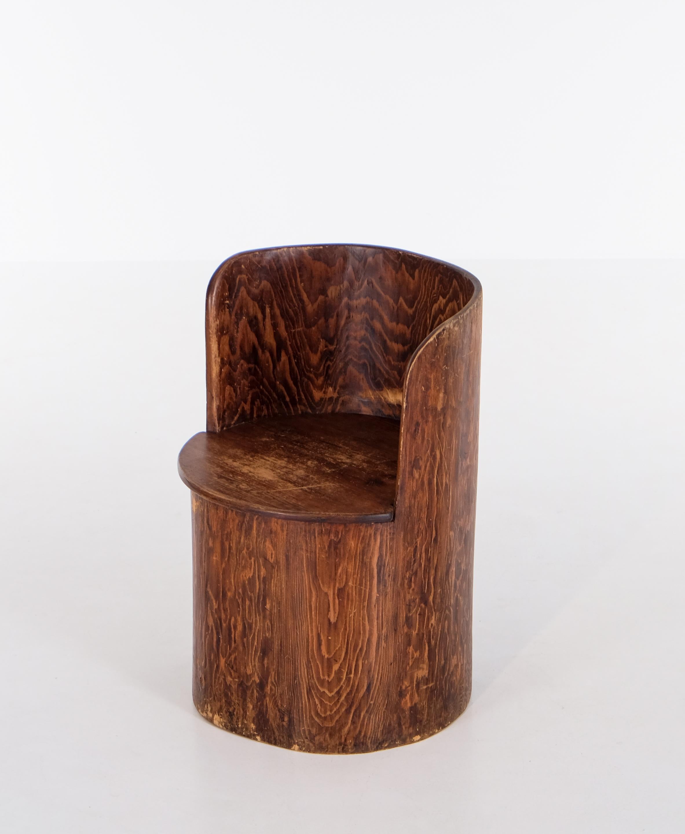 Scandinavian Modern Swedish stump chair, 1940s For Sale