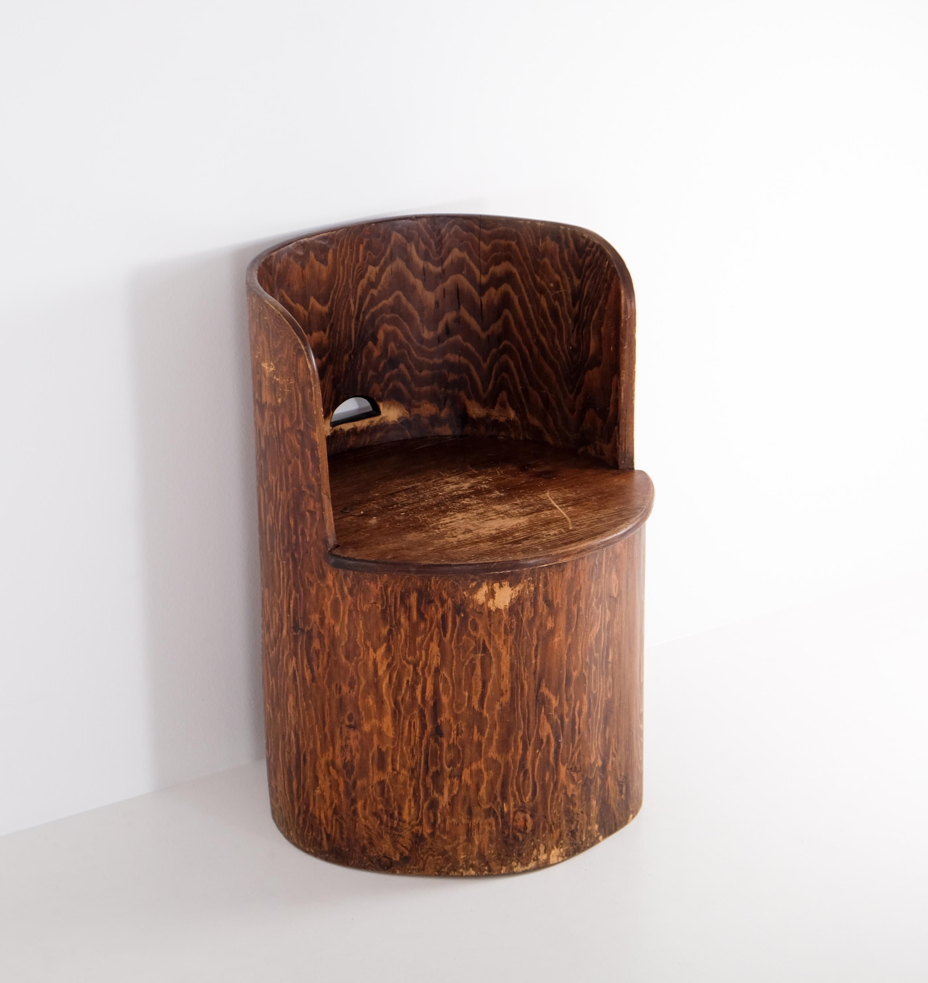 Mid-20th Century Swedish stump chair, 1940s For Sale