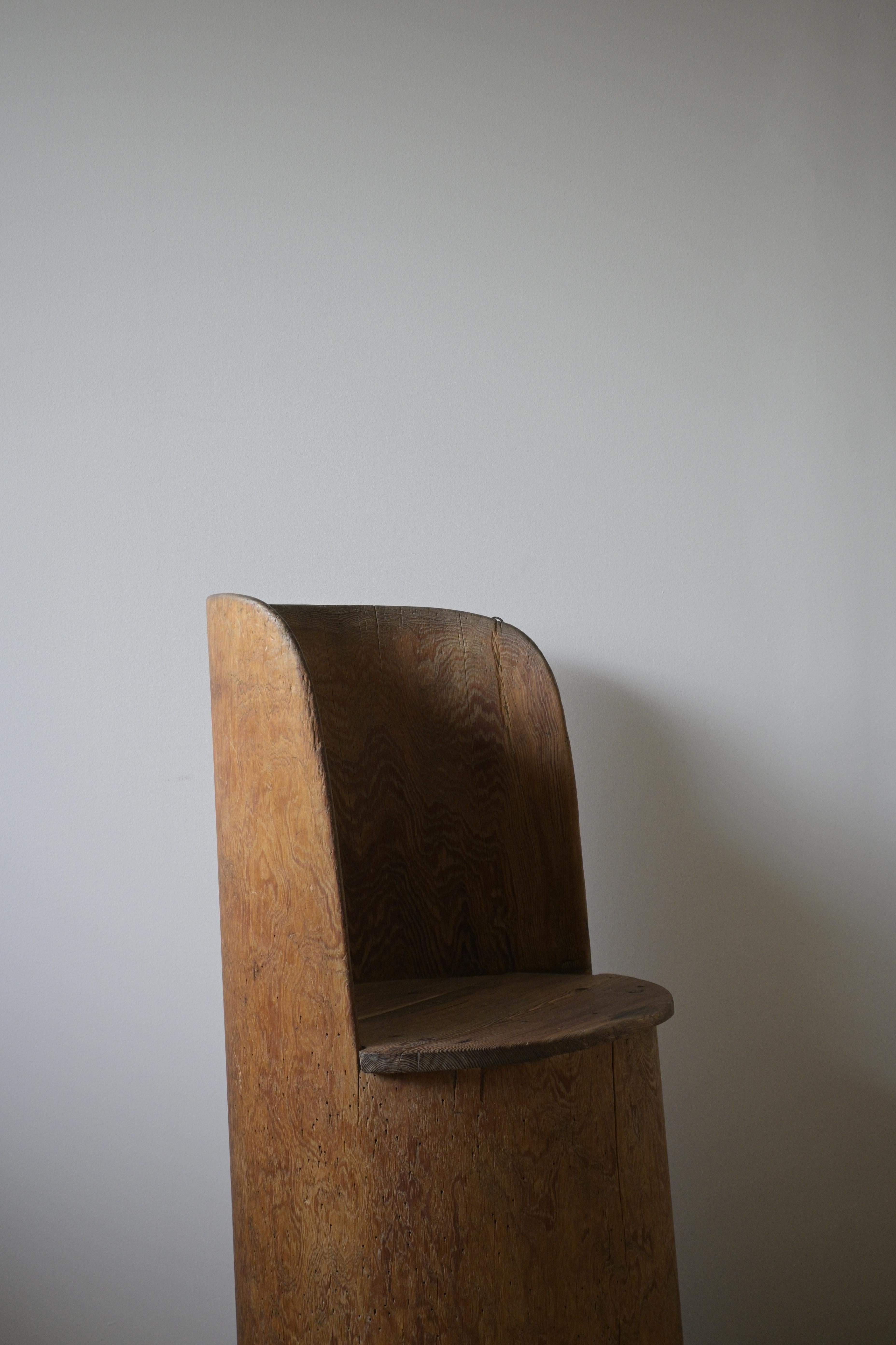 Hand-Crafted Swedish Stump Chair, circa 1930