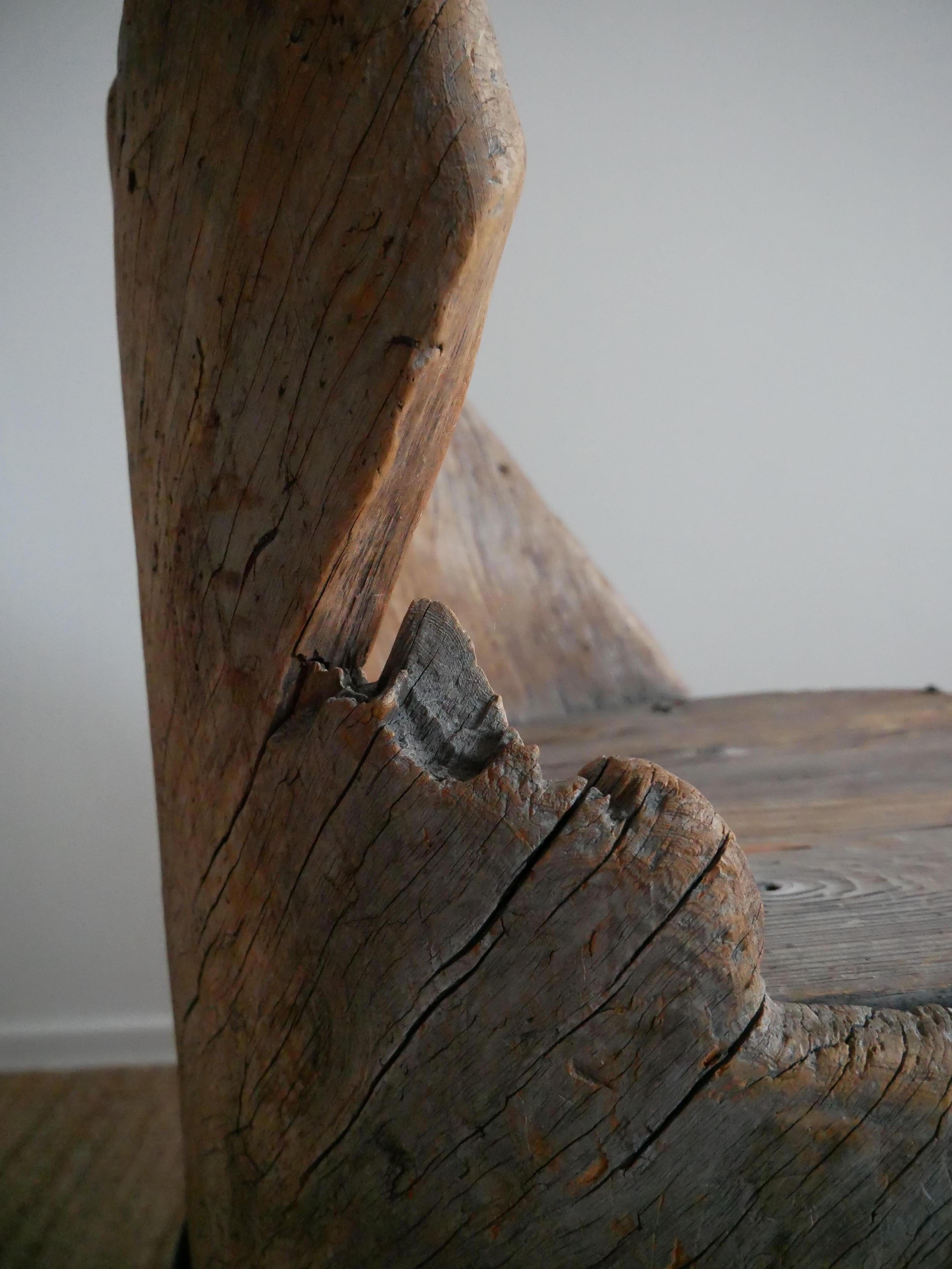 Folk Art Swedish Stump Chair For Sale