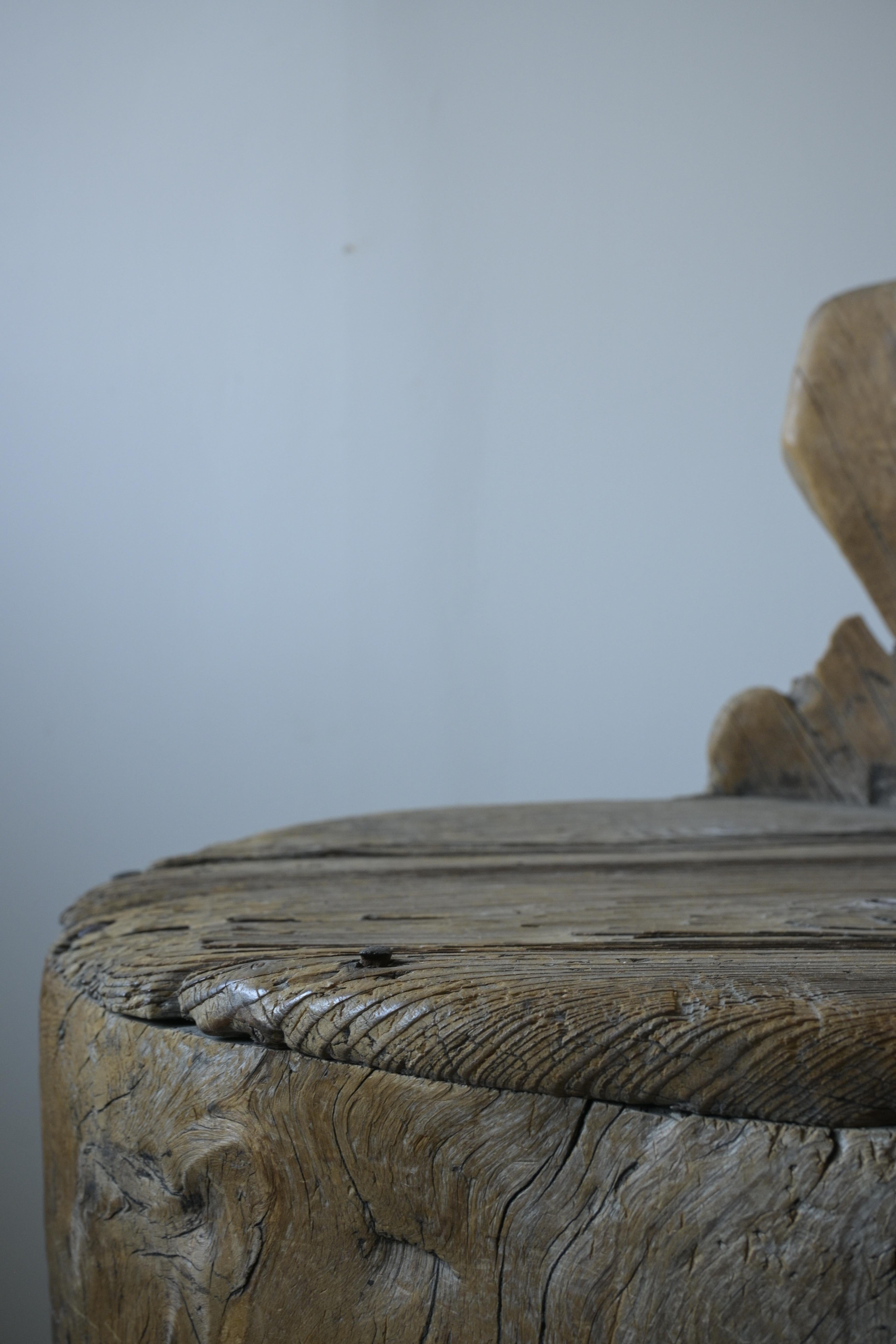Folk Art Swedish Stump Chair late 1700 century For Sale