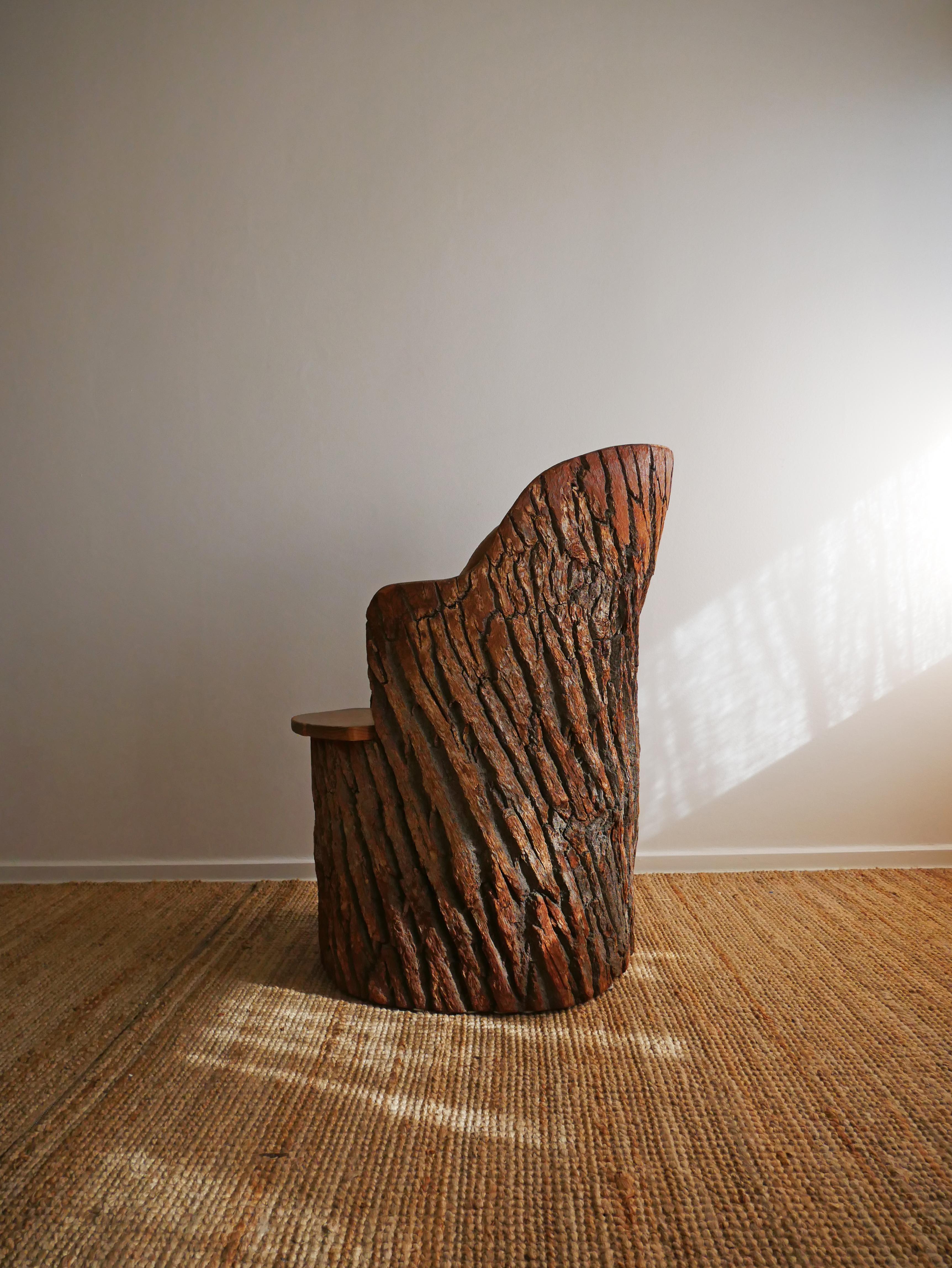 wood stump chair