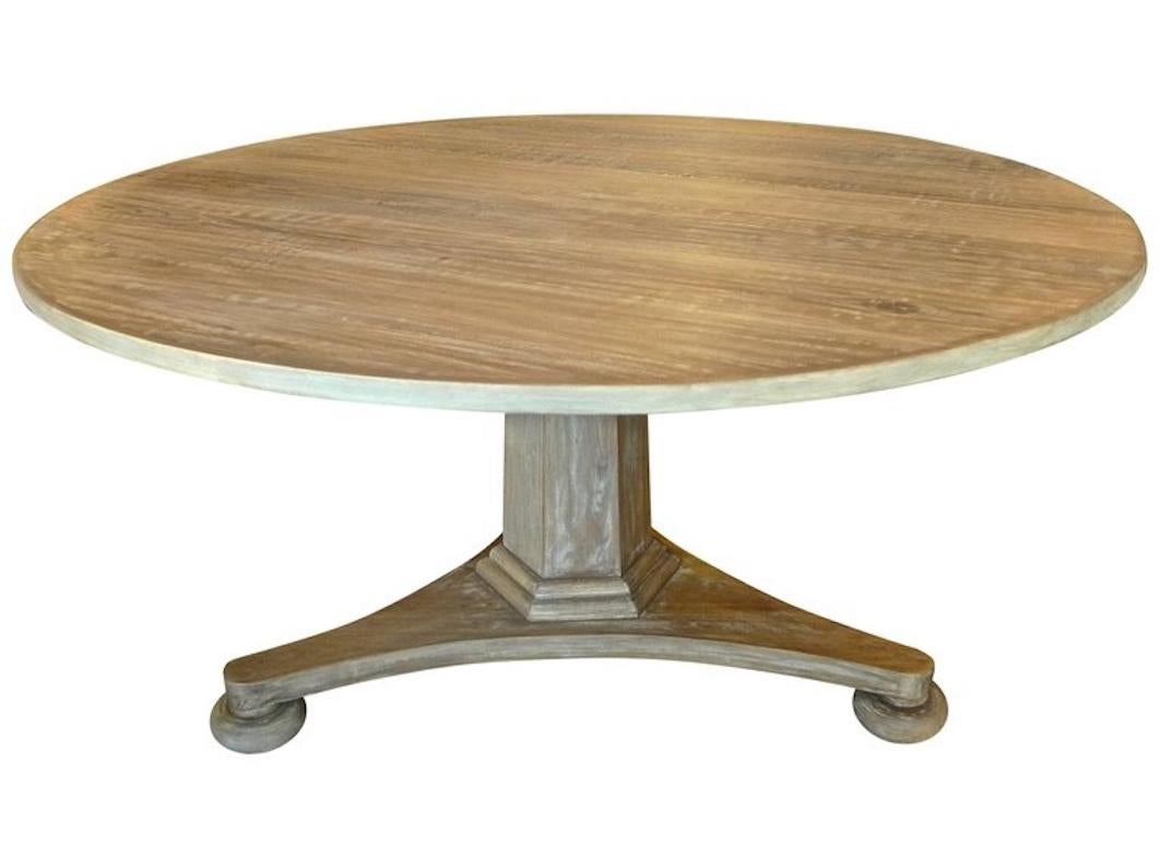 Swedish Style Alder-Wood Round Pedestal Table, Made to Customers Specifications For Sale 12