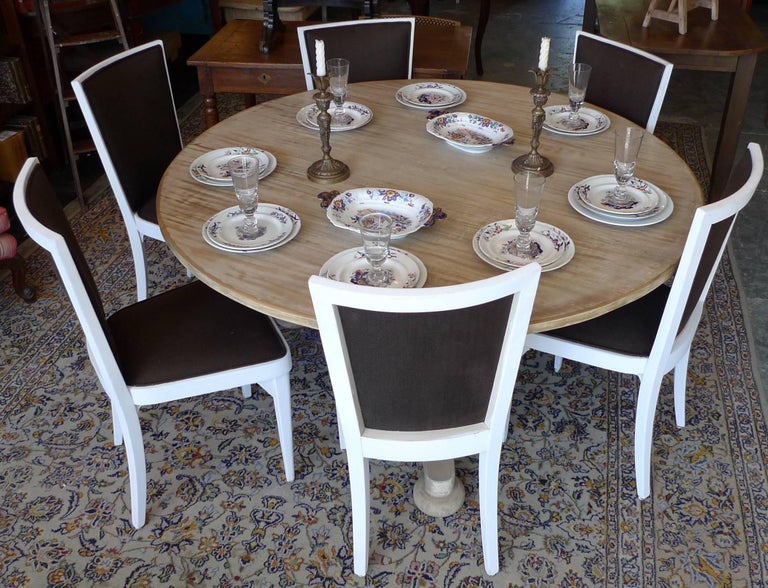 Swedish Style AlderWood Round Pedestal Table, Made to Customers