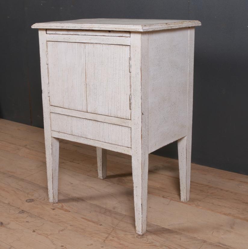 Painted Swedish Style Bedside Cupboards For Sale