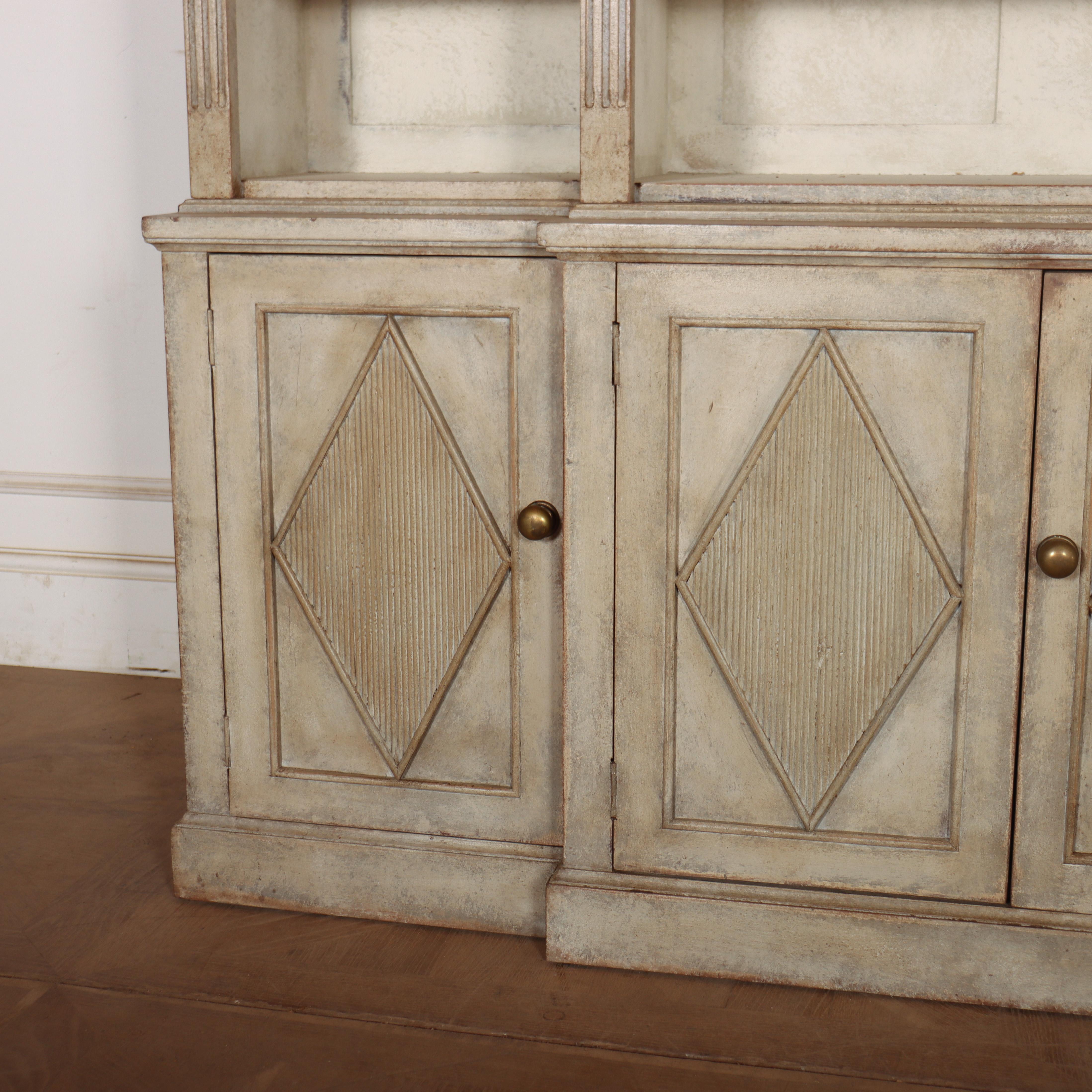 Inglese Swedish Style Breakfront Bookcase in vendita