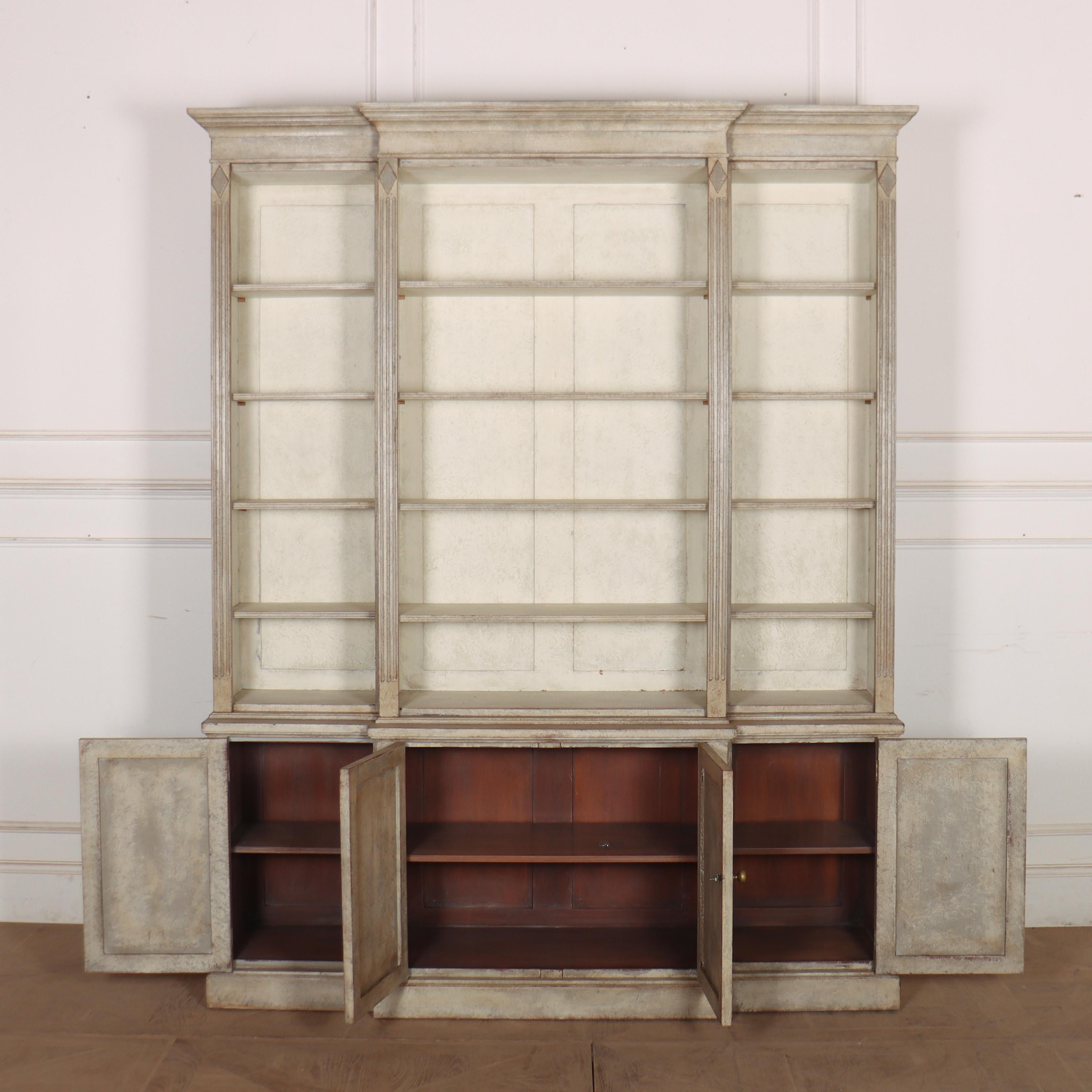 Swedish Style Breakfront Bookcase in vendita 1