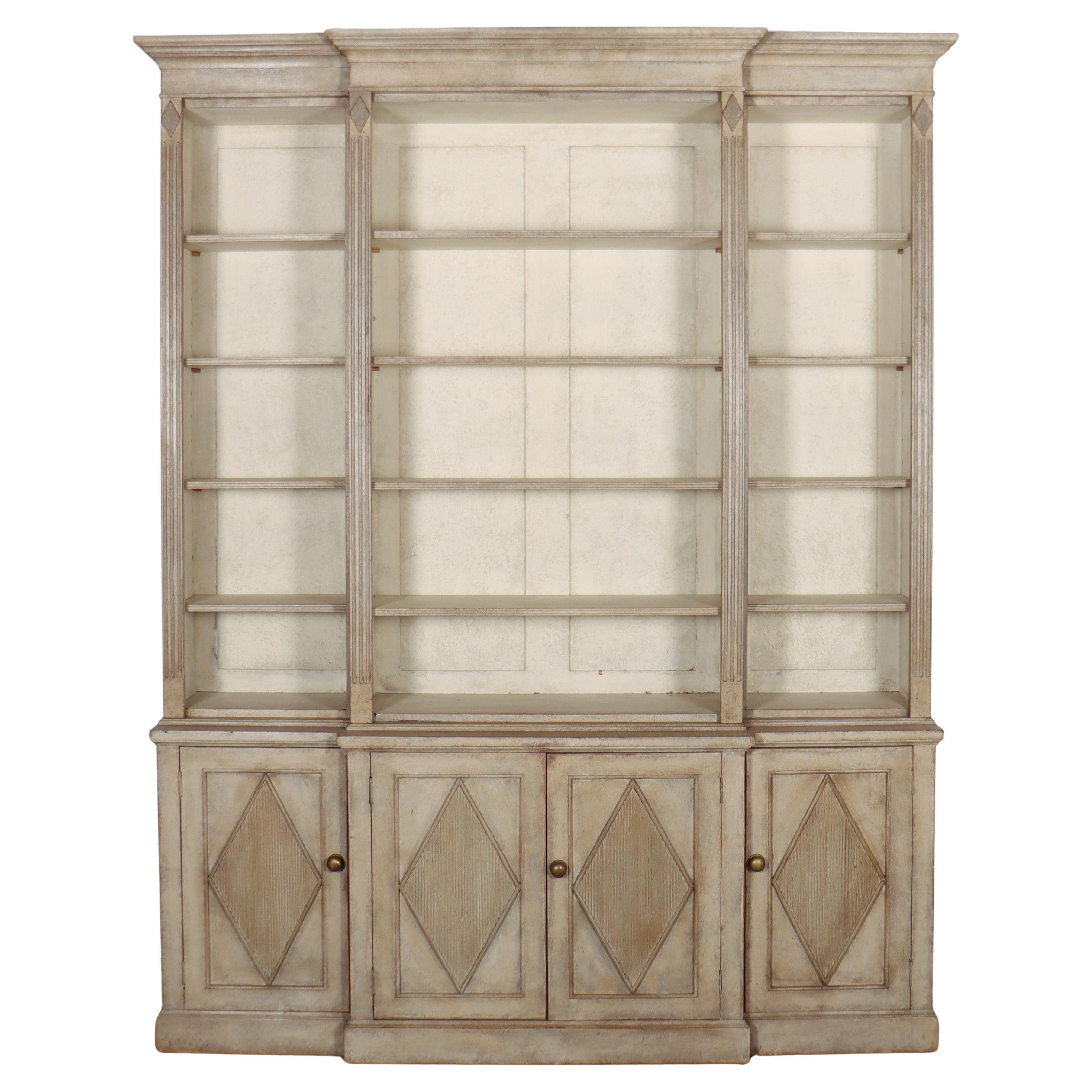 Swedish Style Breakfront Bookcase