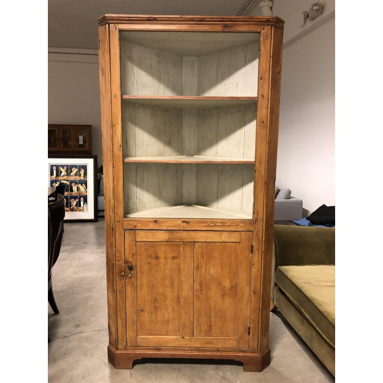 Swedish Style Corner Baltic Pine Cabinet For Sale at 1stdibs