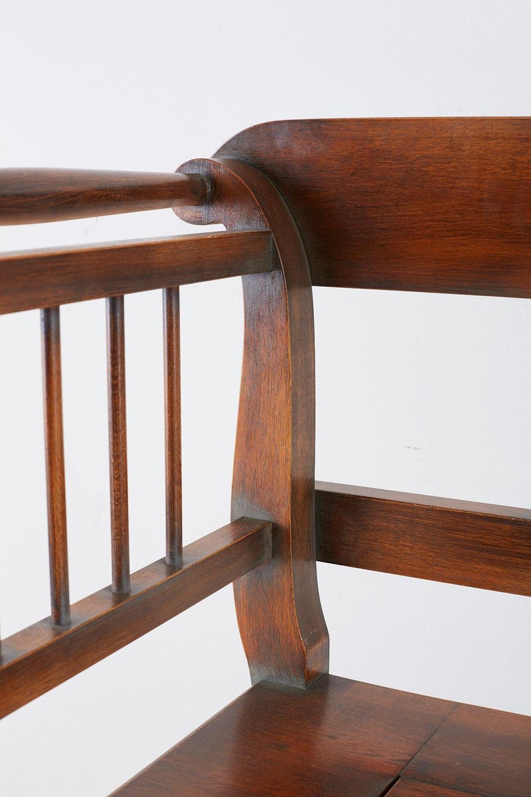 Swedish Style Country Wooden Bench with Storage at 1stdibs