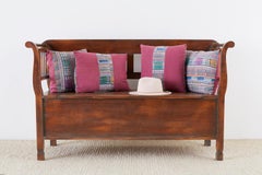 Swedish Style Country Wooden Bench with Storage