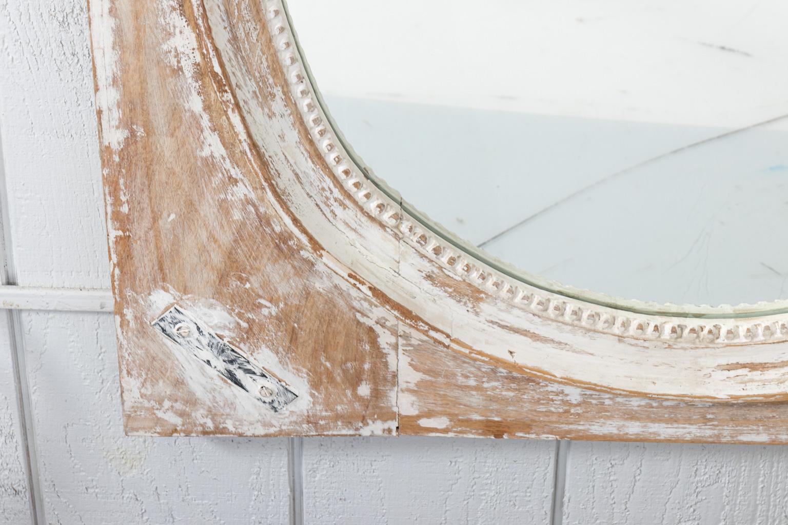 20th Century Swedish Style Distressed Rectangular Mirror