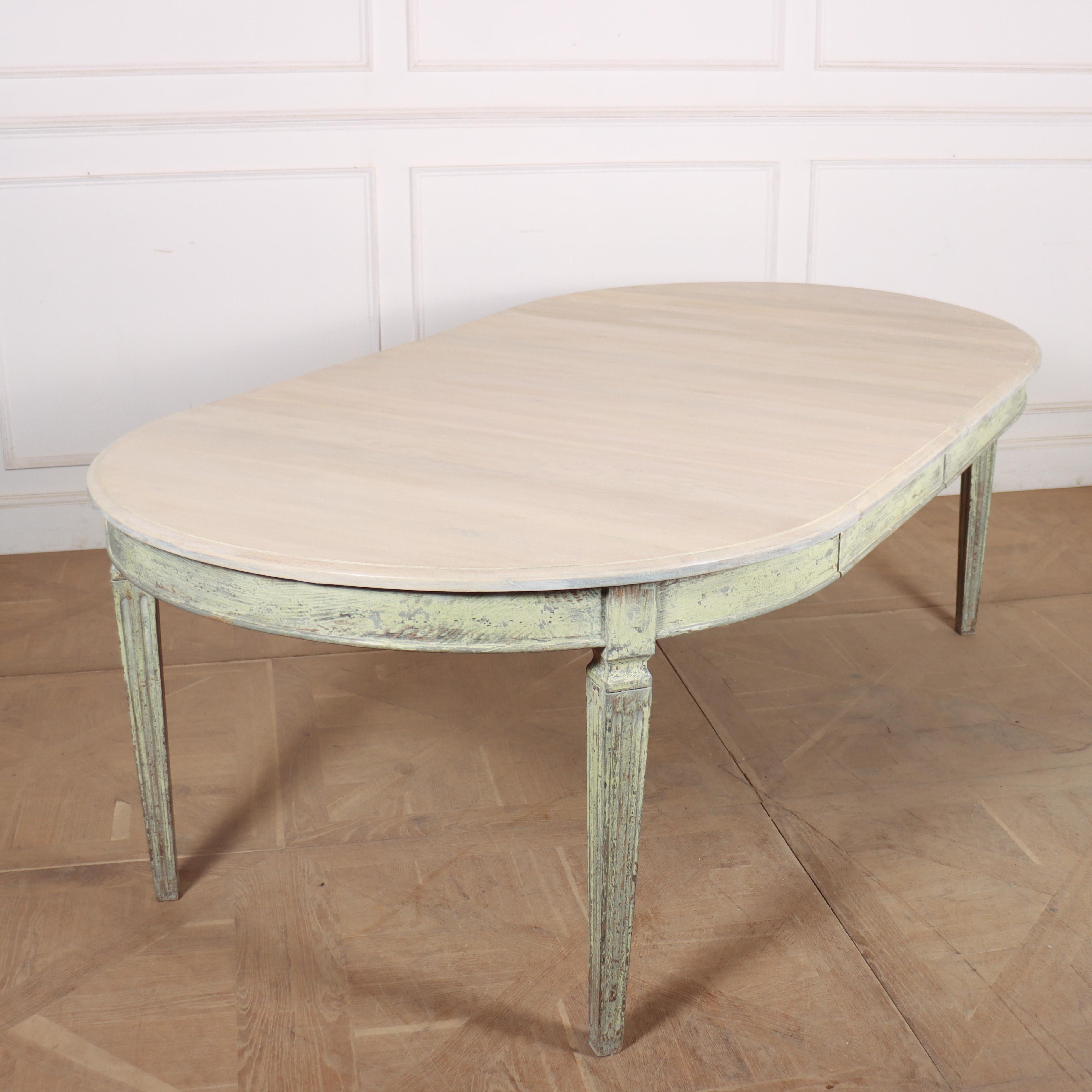 Oak Swedish Style Extending Dining Table For Sale