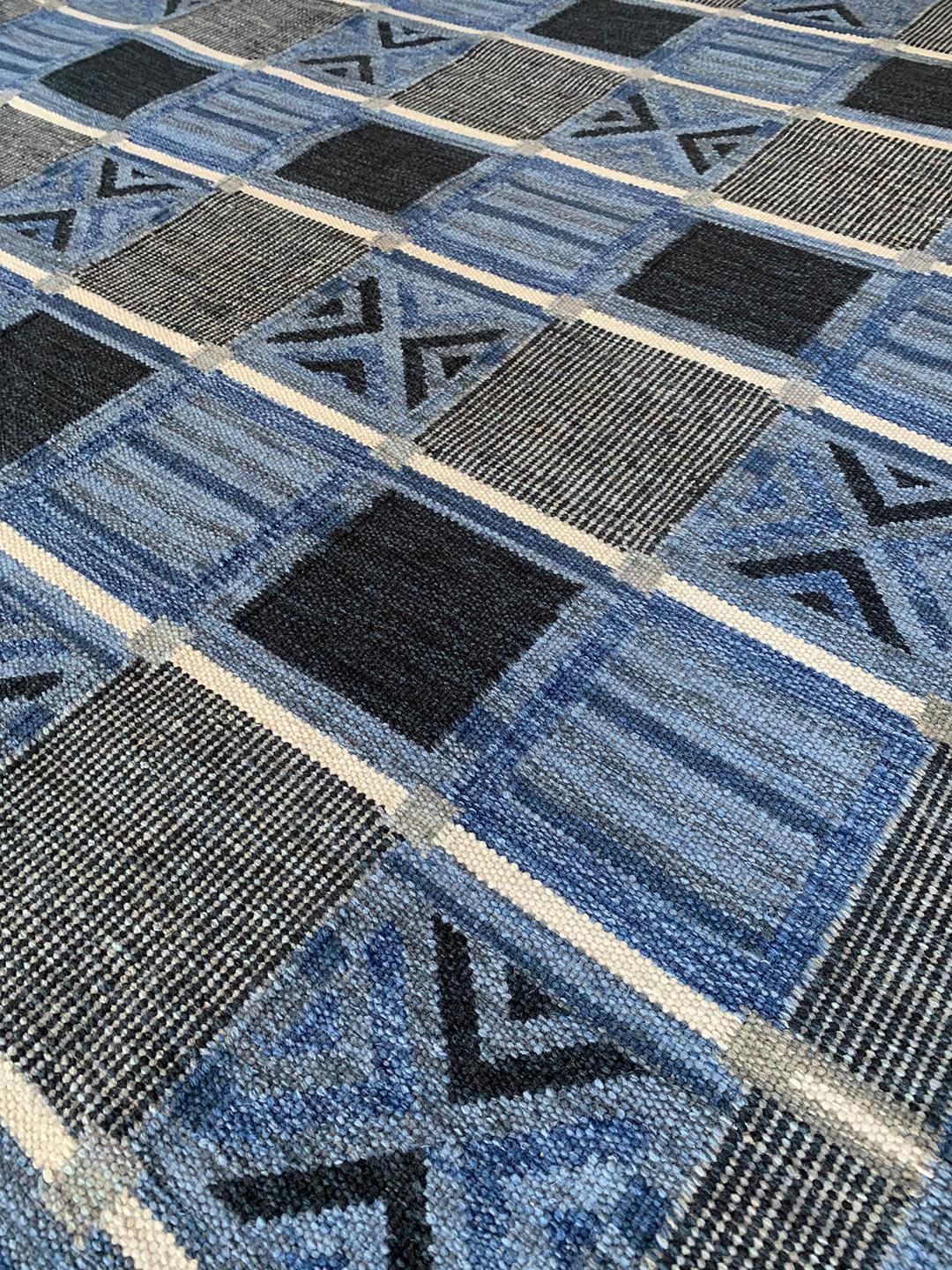 The Swedish collection is primarily inspired by vintage Swedish flat-weave rugs, whose geometric designs are relevant as ever in the 21st century. The collection utilizes a number of flat-weave techniques, yielding various unique textures.