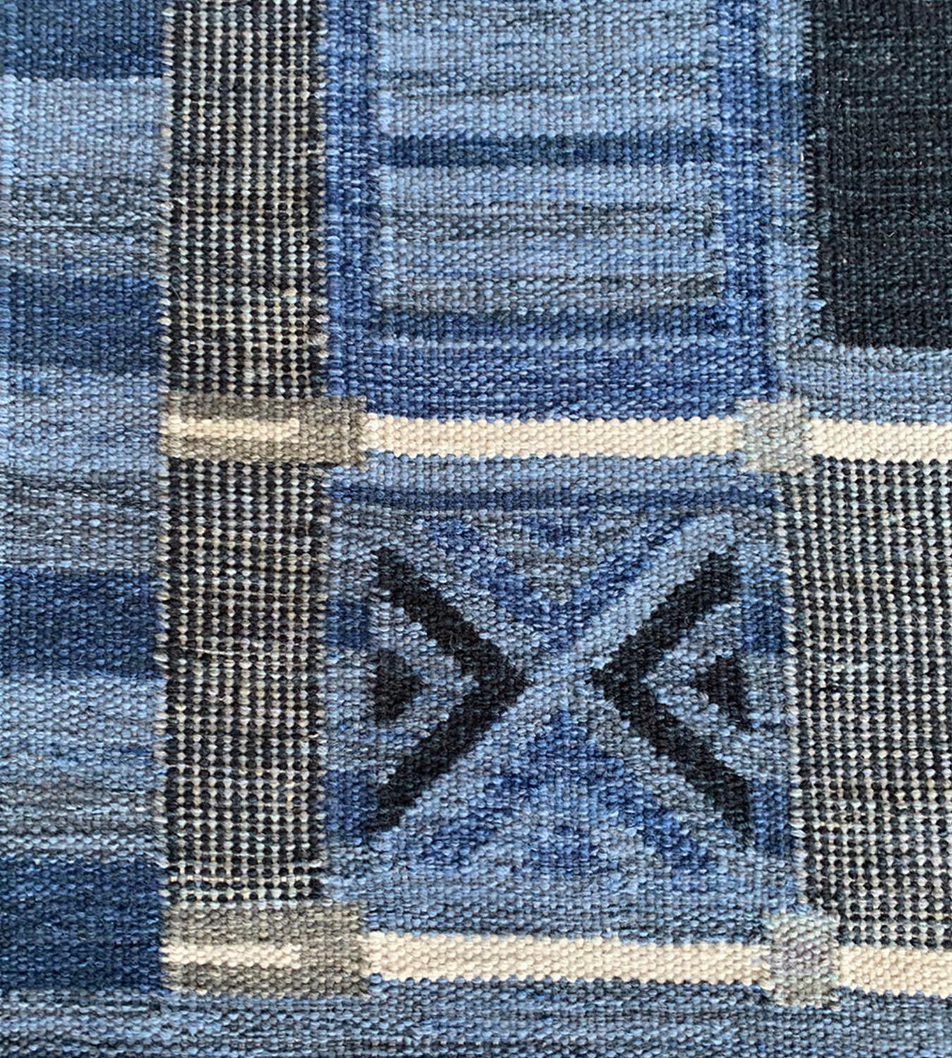 Schwedischer Flachgewebe-Teppich im Schwedischen Stil (Handgeknüpft) im Angebot