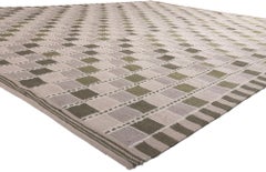 Swedish Style Kilim Rug, Scandinavian Modern Meets Japanese Zen