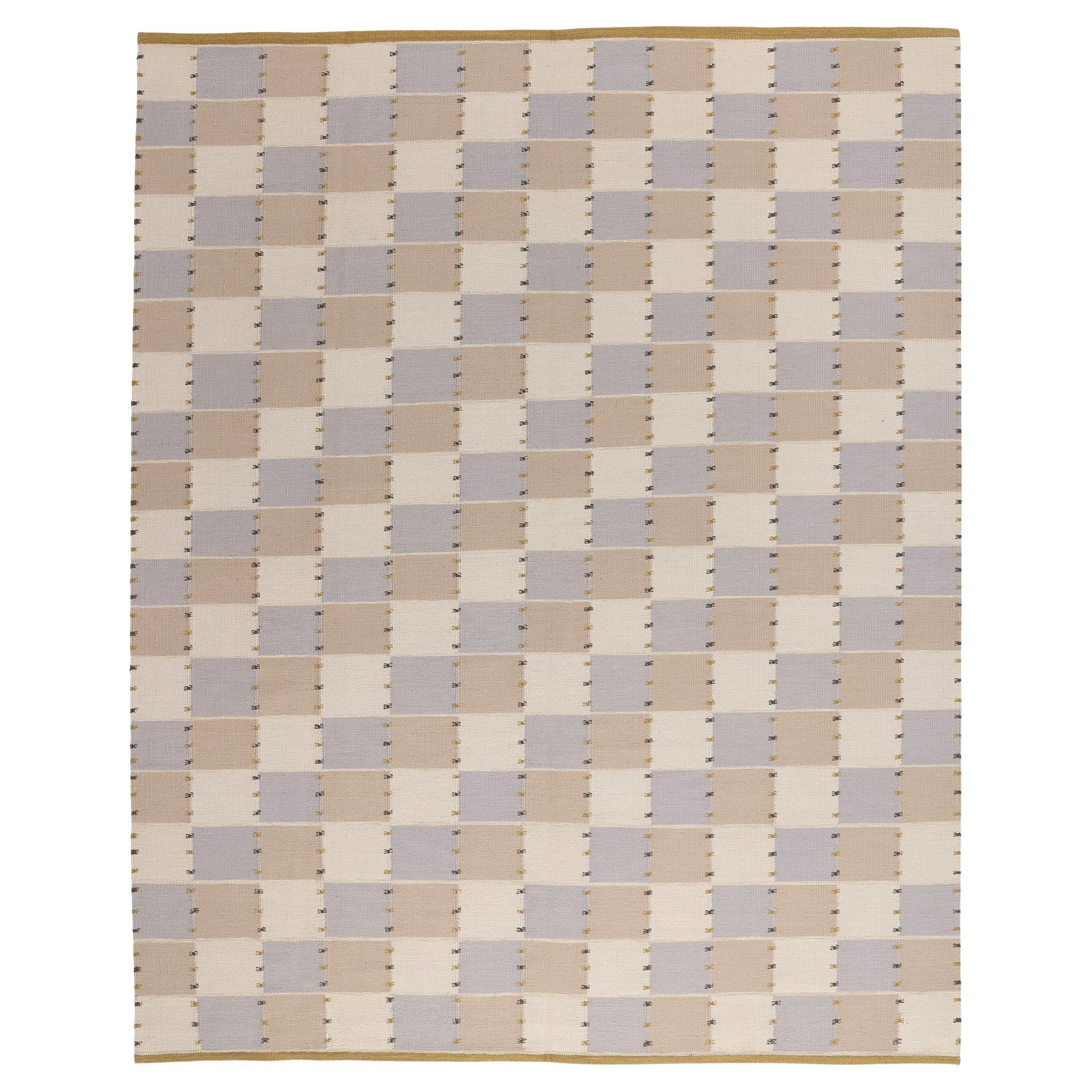 Tappeto Kilim in stile svedese, la modernità scandinava incontra il cubismo minimalista